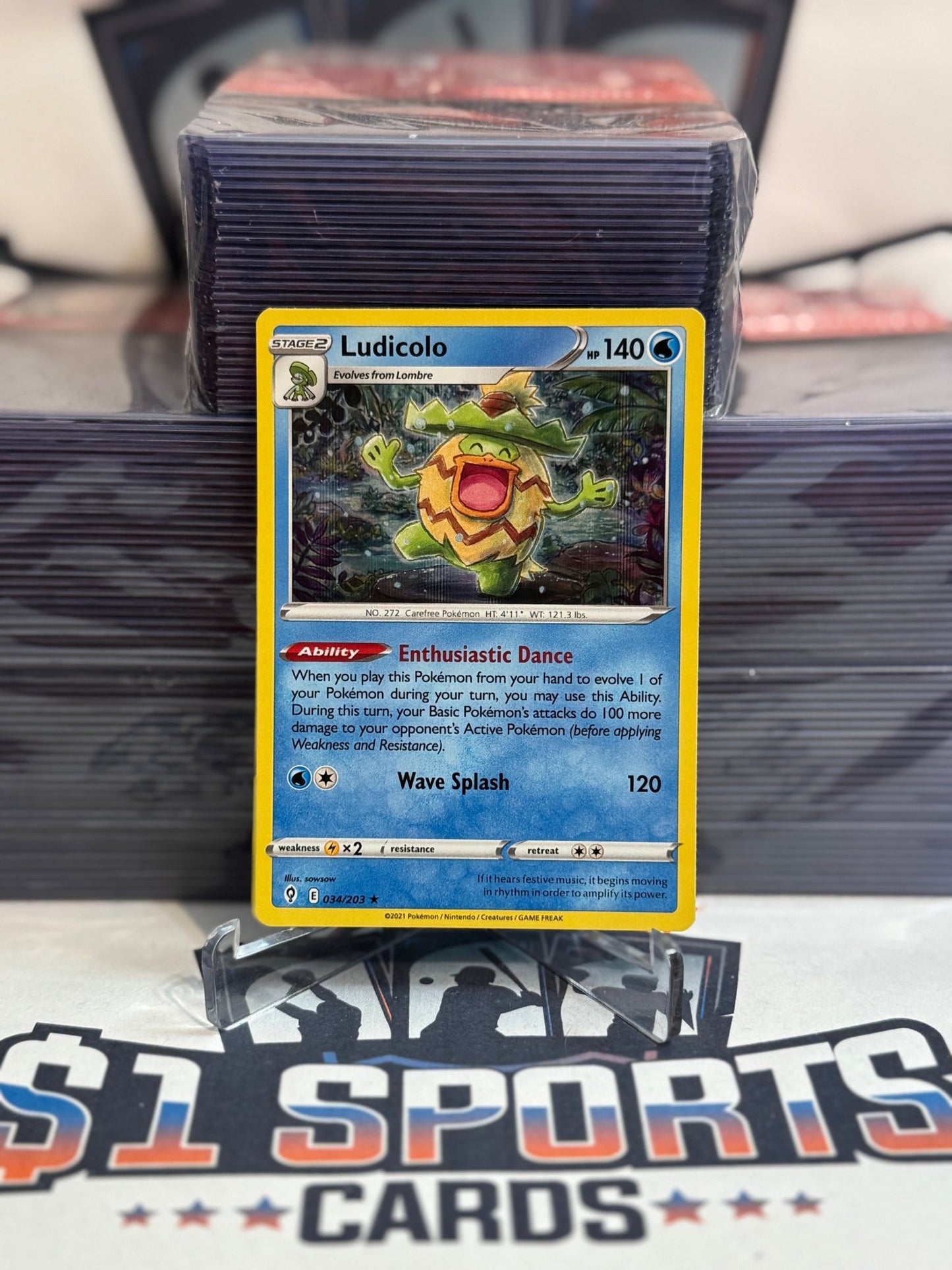 Pokemon TCG: Evolving Skies - Ludicolo (Holo, Rare) #34