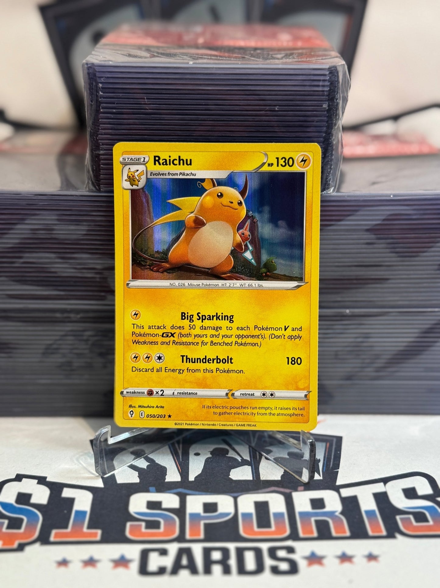 Pokemon TCG: Evolving Skies - Raichu (Holo, Rare) #50