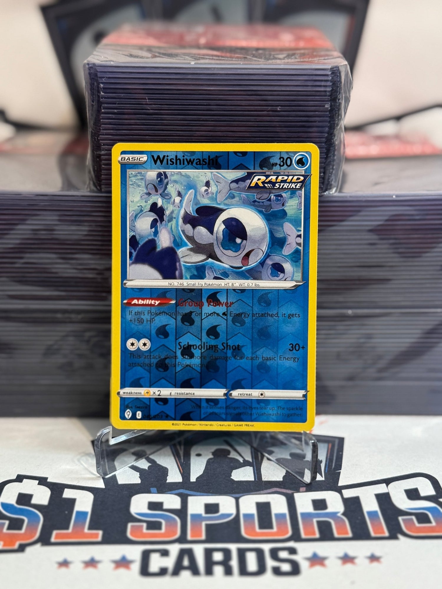 Pokemon TCG: Evolving Skies - Wishiwashi (Reverse Holo, Rare) #46