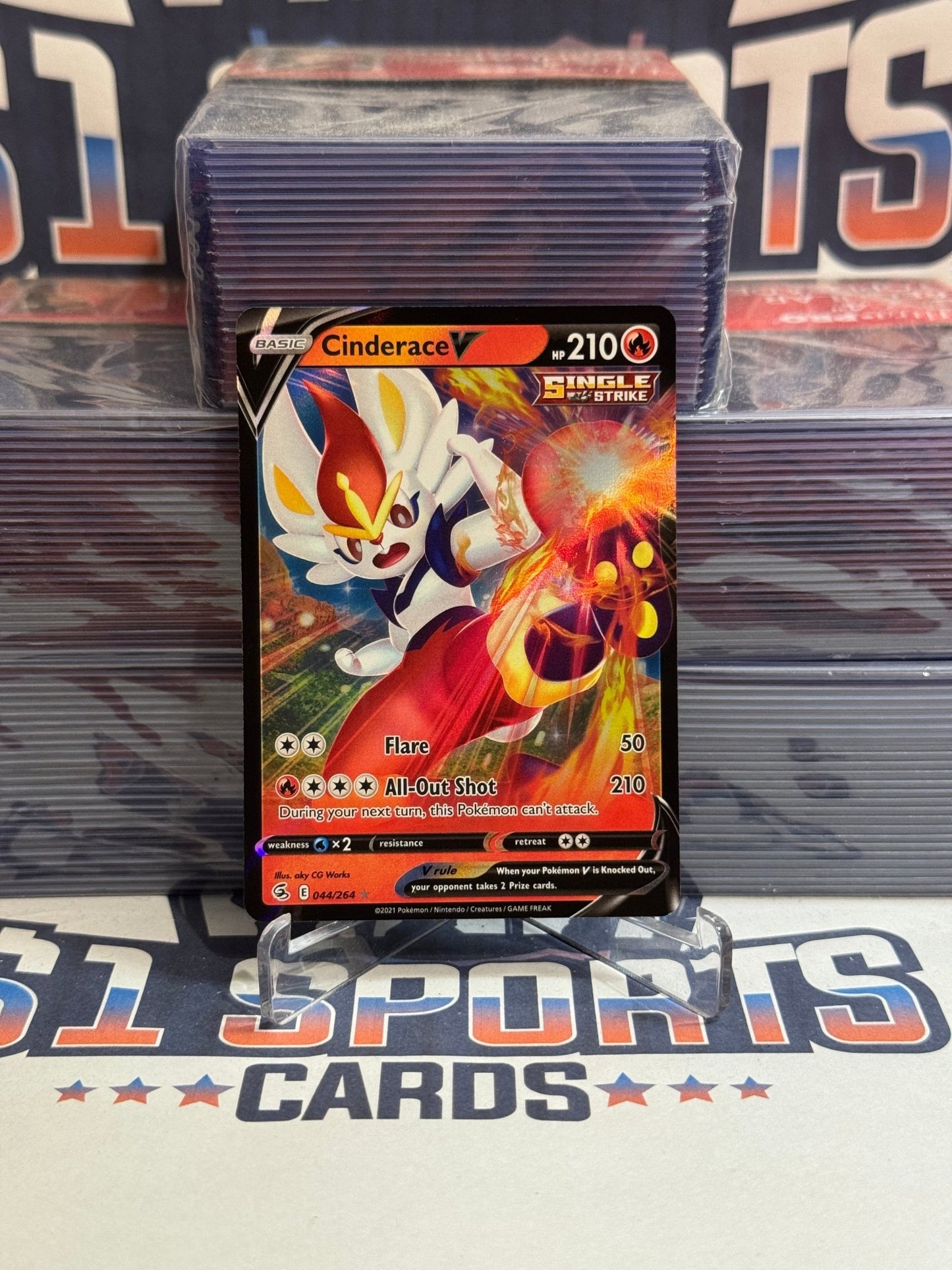 Pokemon TCG: Fusion Strike - Cinderace V (Ultra Rare) #44