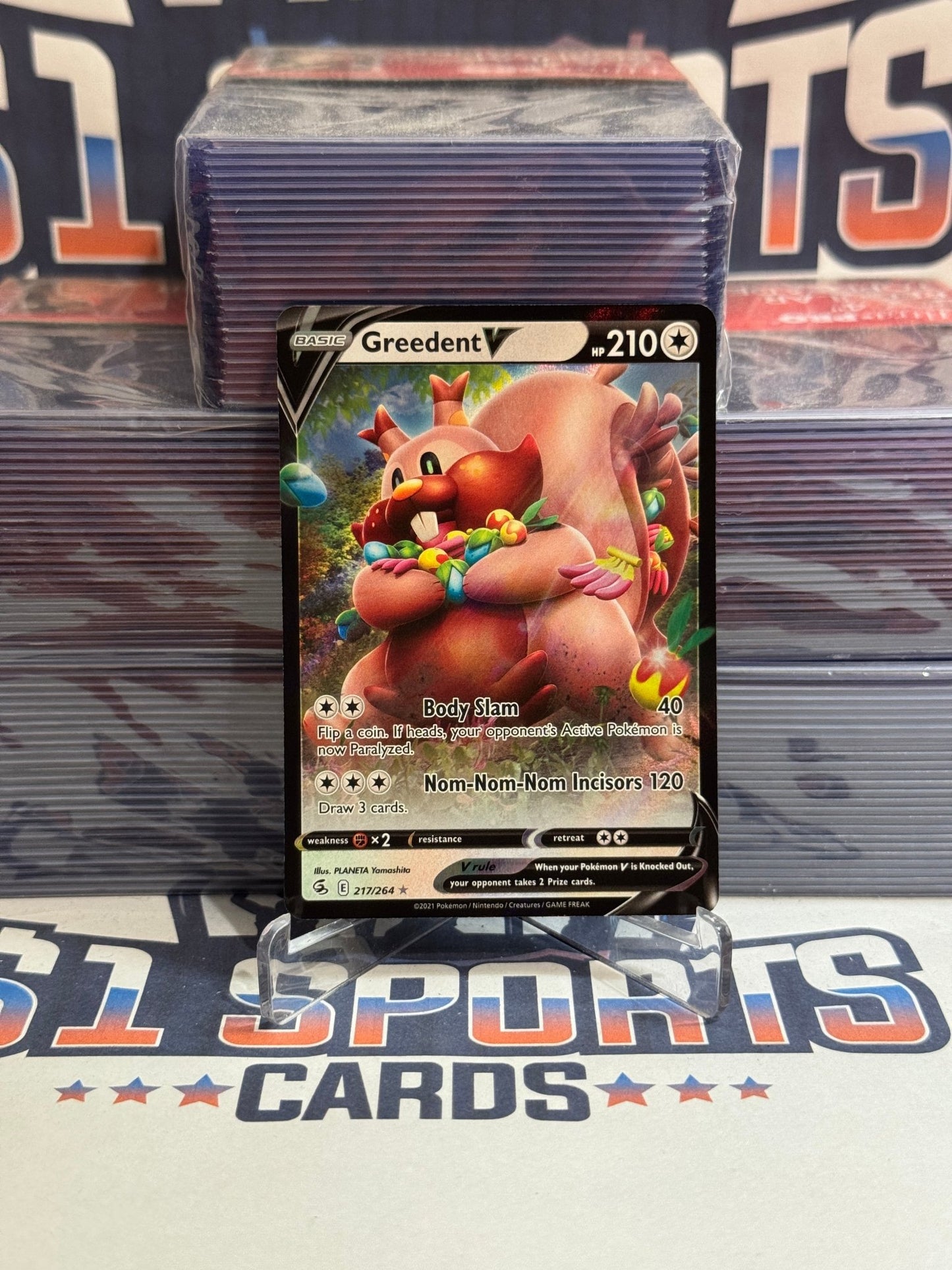 Pokemon TCG: Fusion Strike - Greedent V (Ultra Rare) #217