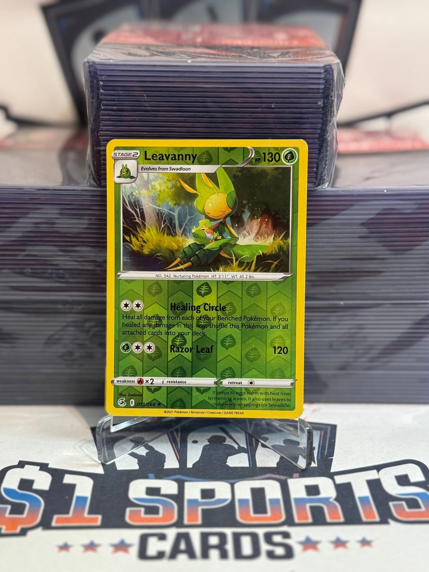 Pokemon TCG: Fusion Strike - Leavanny (Reverse Holo, Rare) #11