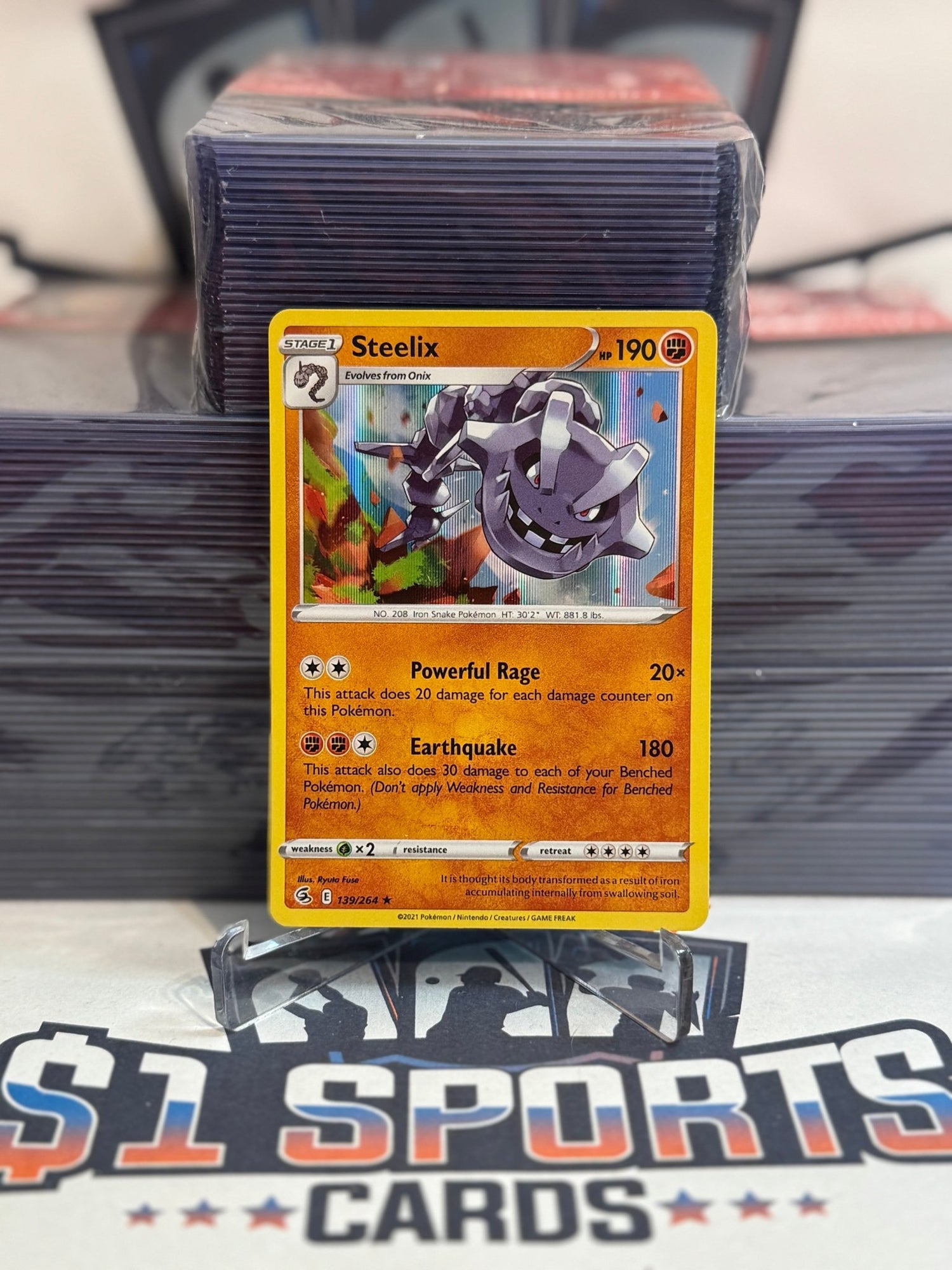 Pokemon TCG: Fusion Strike - Steelix (Holo, Rare) #139