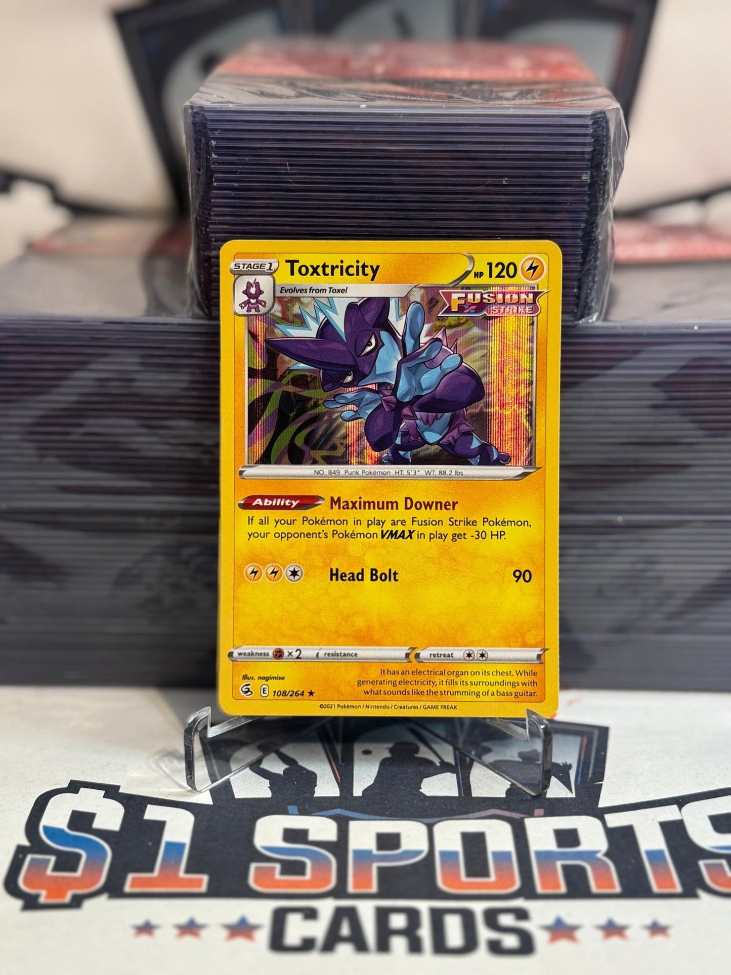 Pokemon TCG: Fusion Strike - Toxtricity (Holo, Rare) #108