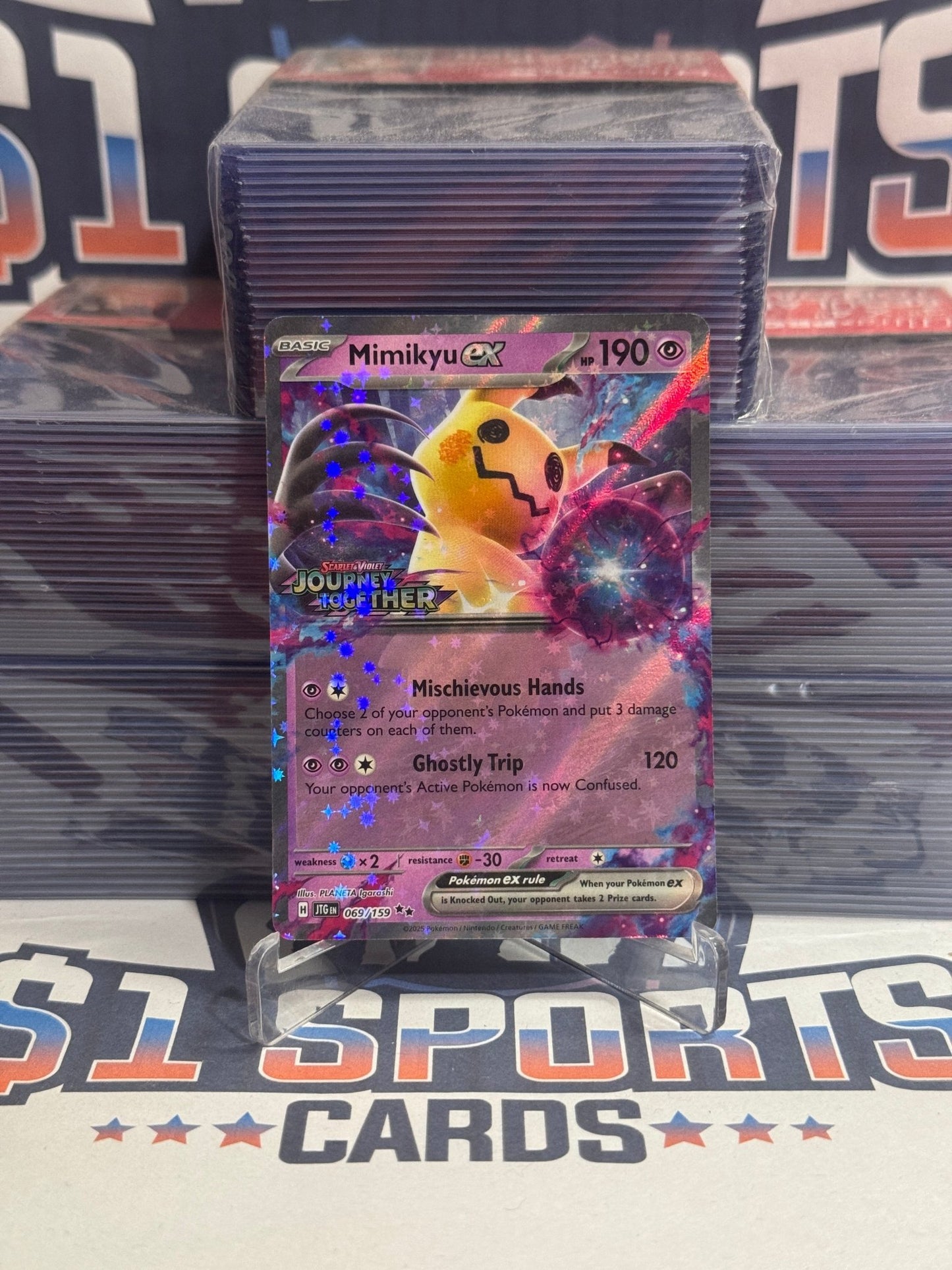Pokemon TCG: Journey Together - Mimikyu EX (JT Logo, Double Rare) 69