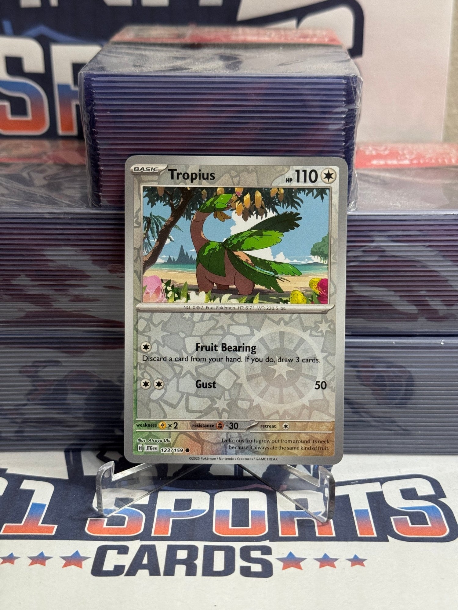 Pokemon TCG: Journey Together - Tropius (Reverse Holo, Common) #123 Pokemon TCG: Journey Together - Tropius (Reverse Holo, Common) #123