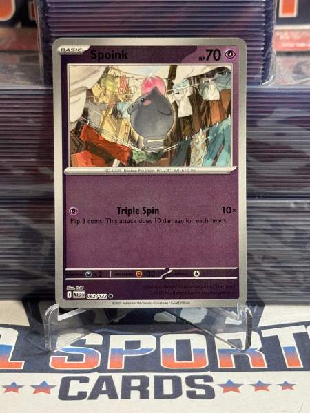 Pokemon TCG: Mega Evolutions - Spoink (Reverse Holo, Common) 62