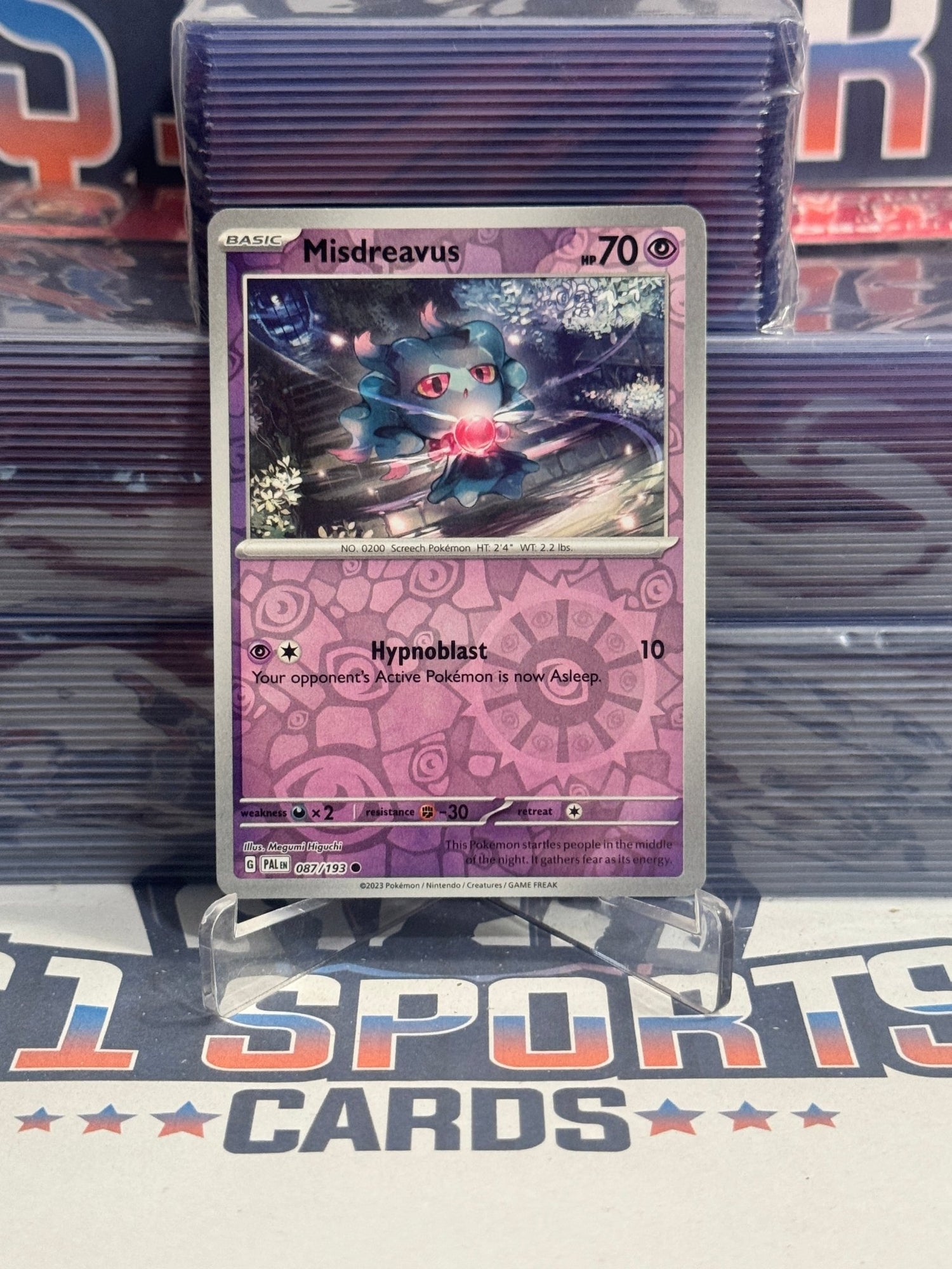 Pokemon TCG: Paldea Evolved - Misdreavus (Reverse Holo, Common) 87
