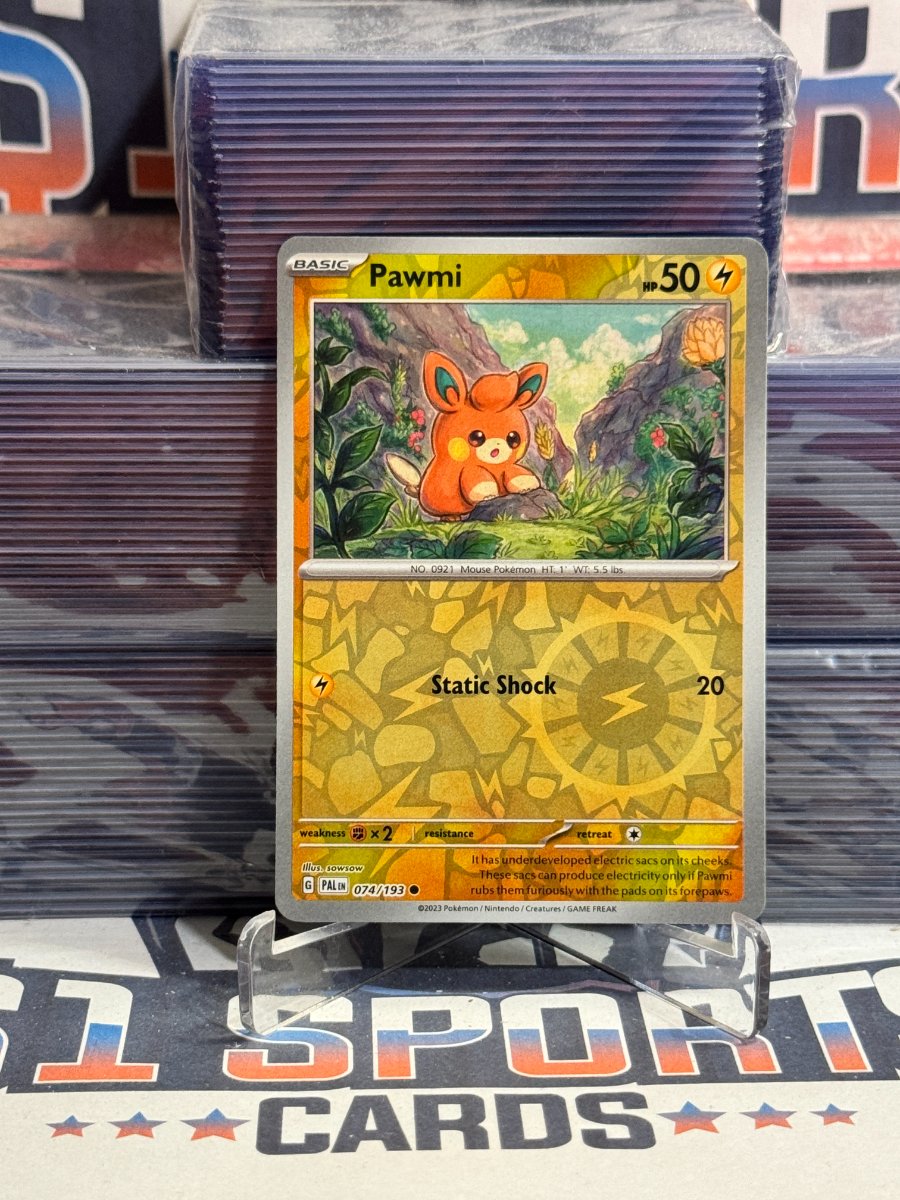 Pokemon TCG: Paldea Evolved - Pawmi (Reverse Holo, Common) #74