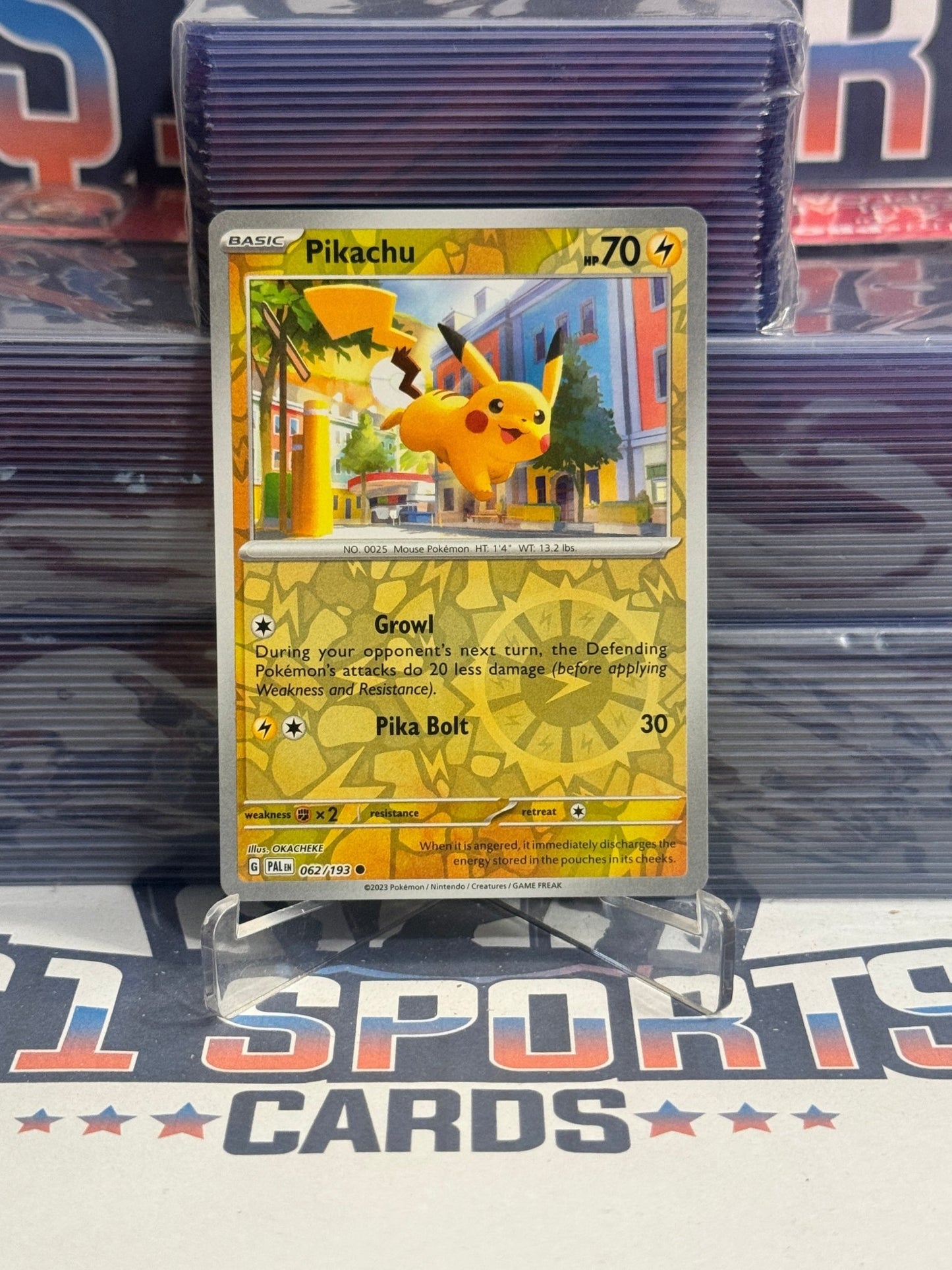 Pokemon TCG: Paldea Evolved - Pikachu (Reverse Holo, Common) 62