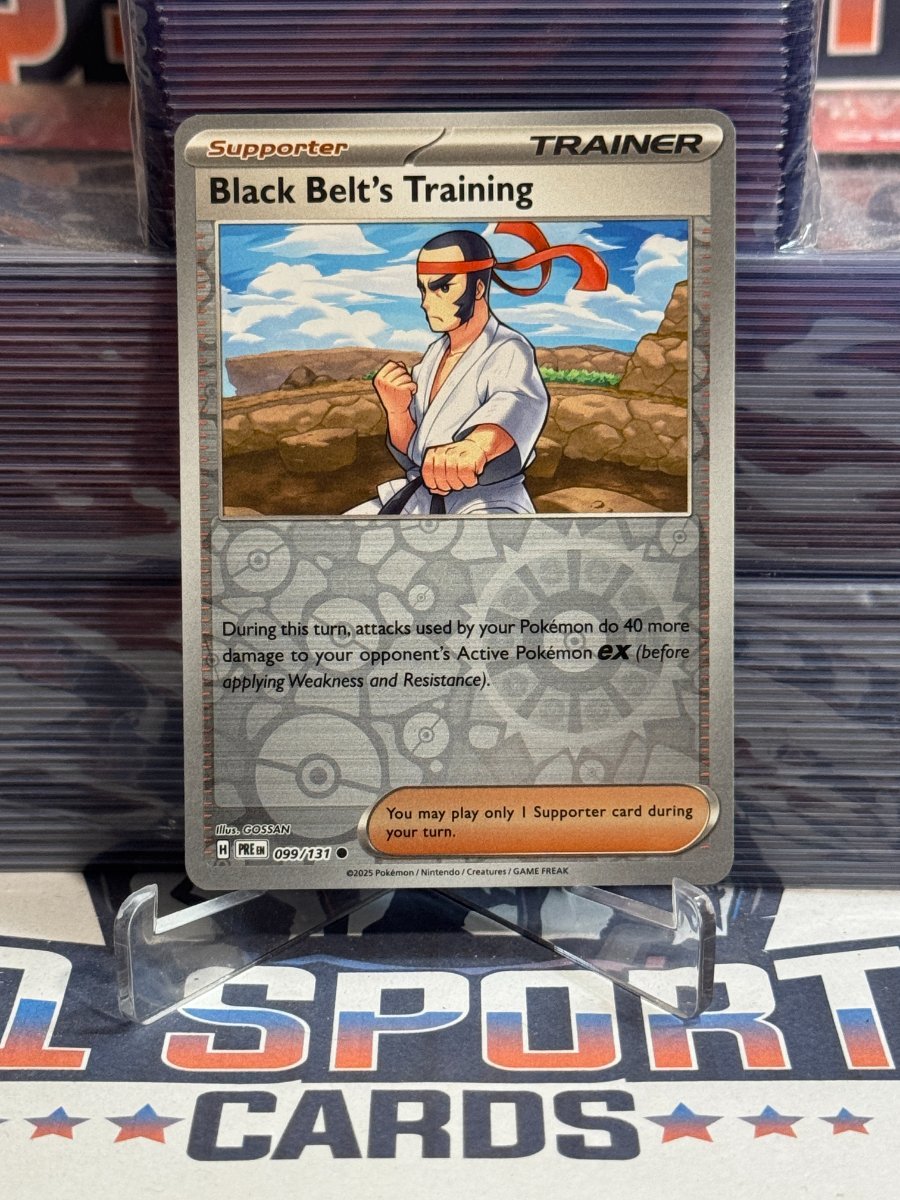 Pokemon TCG: Prismatic Evolutions - Black Belt Training (Reverse Holo, Common) 99