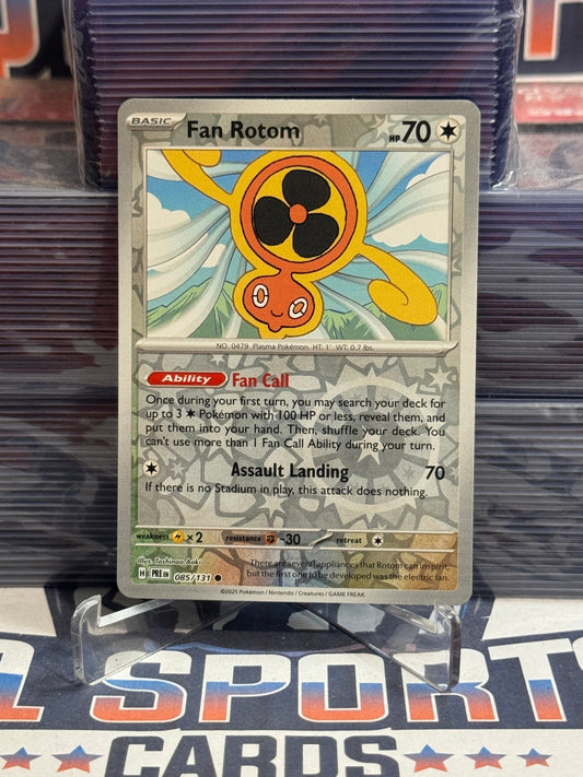 Pokemon TCG: Prismatic Evolutions - Fan Rotom (Reverse Holo, Common) 85