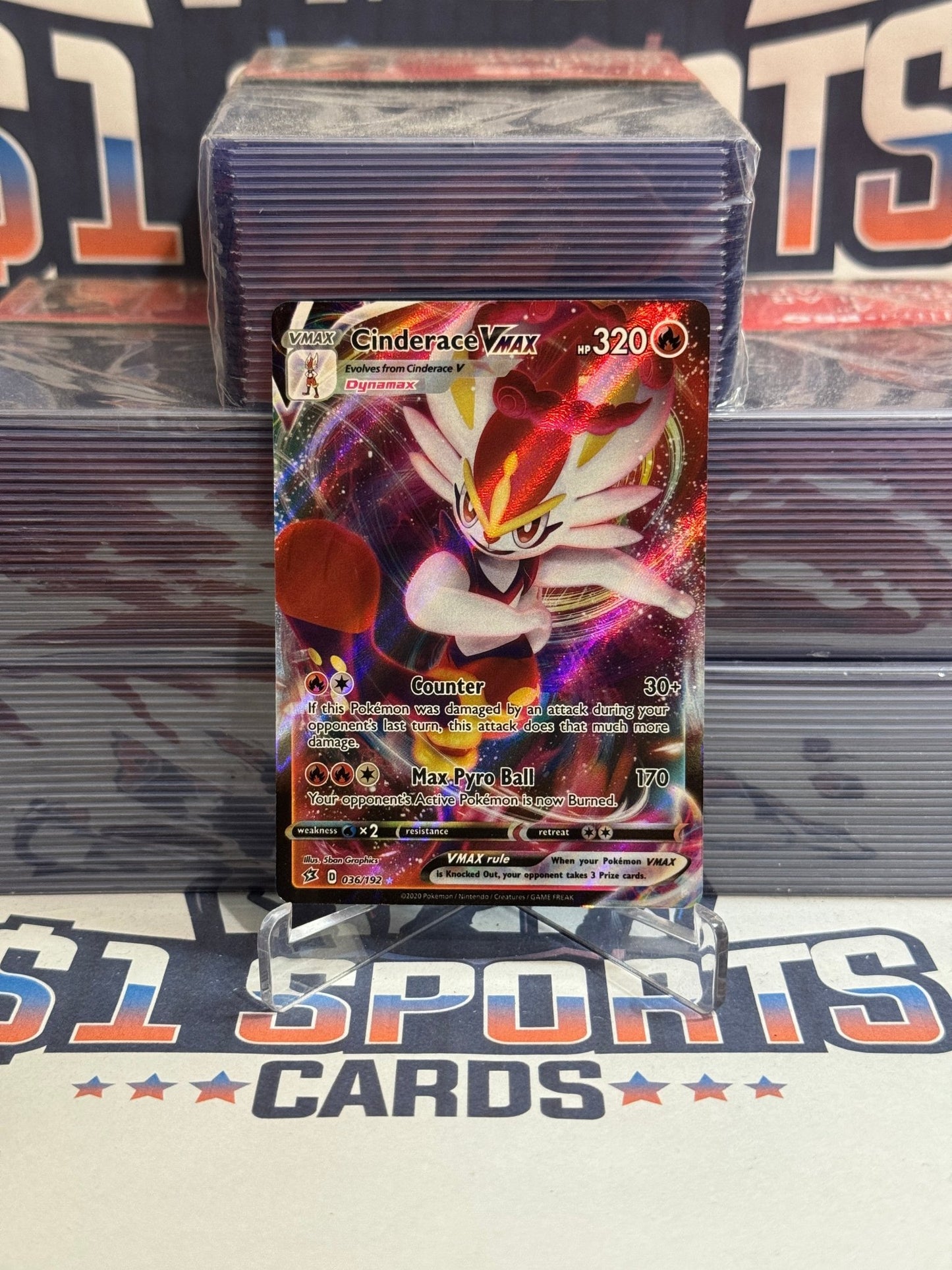 Pokemon TCG: Rebel Clash - Cinderace VMAX (Ultra Rare)#36