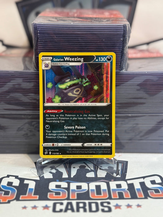 Pokemon TCG: Rebel Clash - Galarian Weezing (Holo, Rare) #113