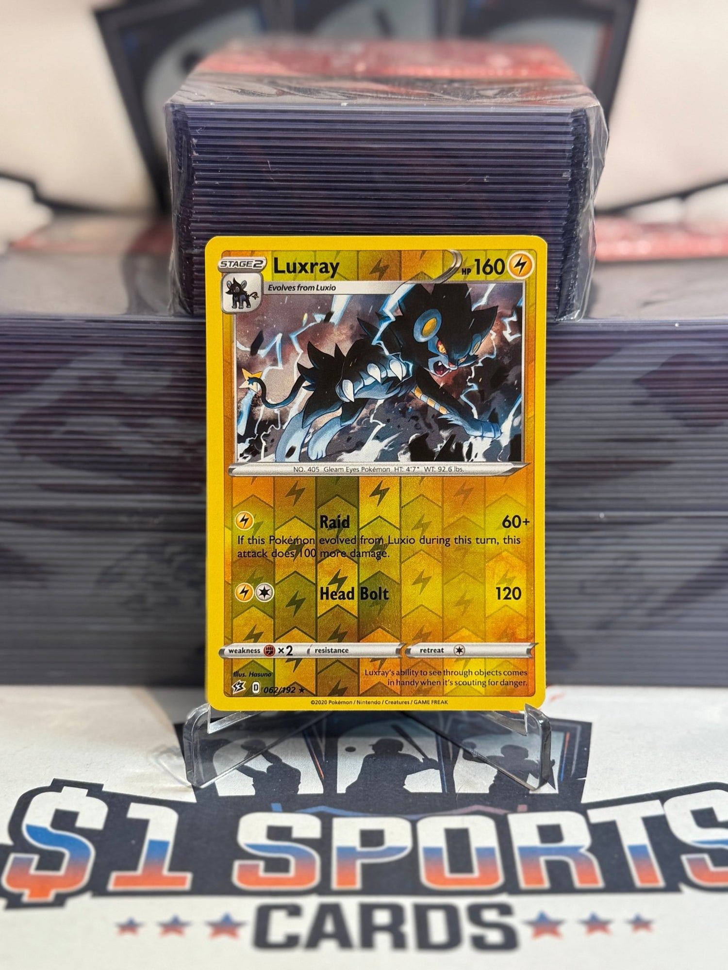 Pokemon TCG: Rebel Clash - Luxray (Reverse Holo, Rare) #62