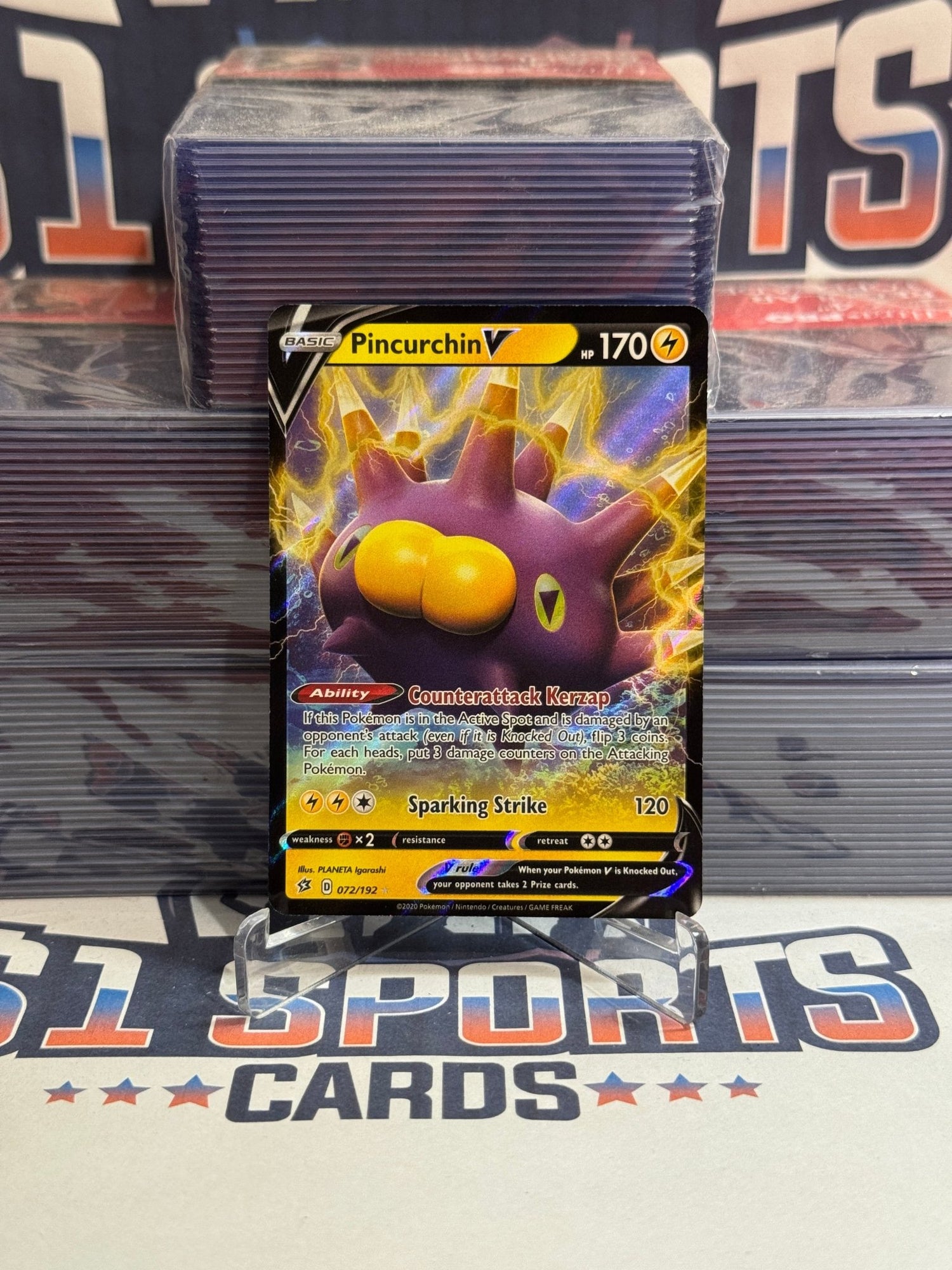 Pokemon TCG: Rebel Clash - Pincurchin V (Ultra Rare) #72