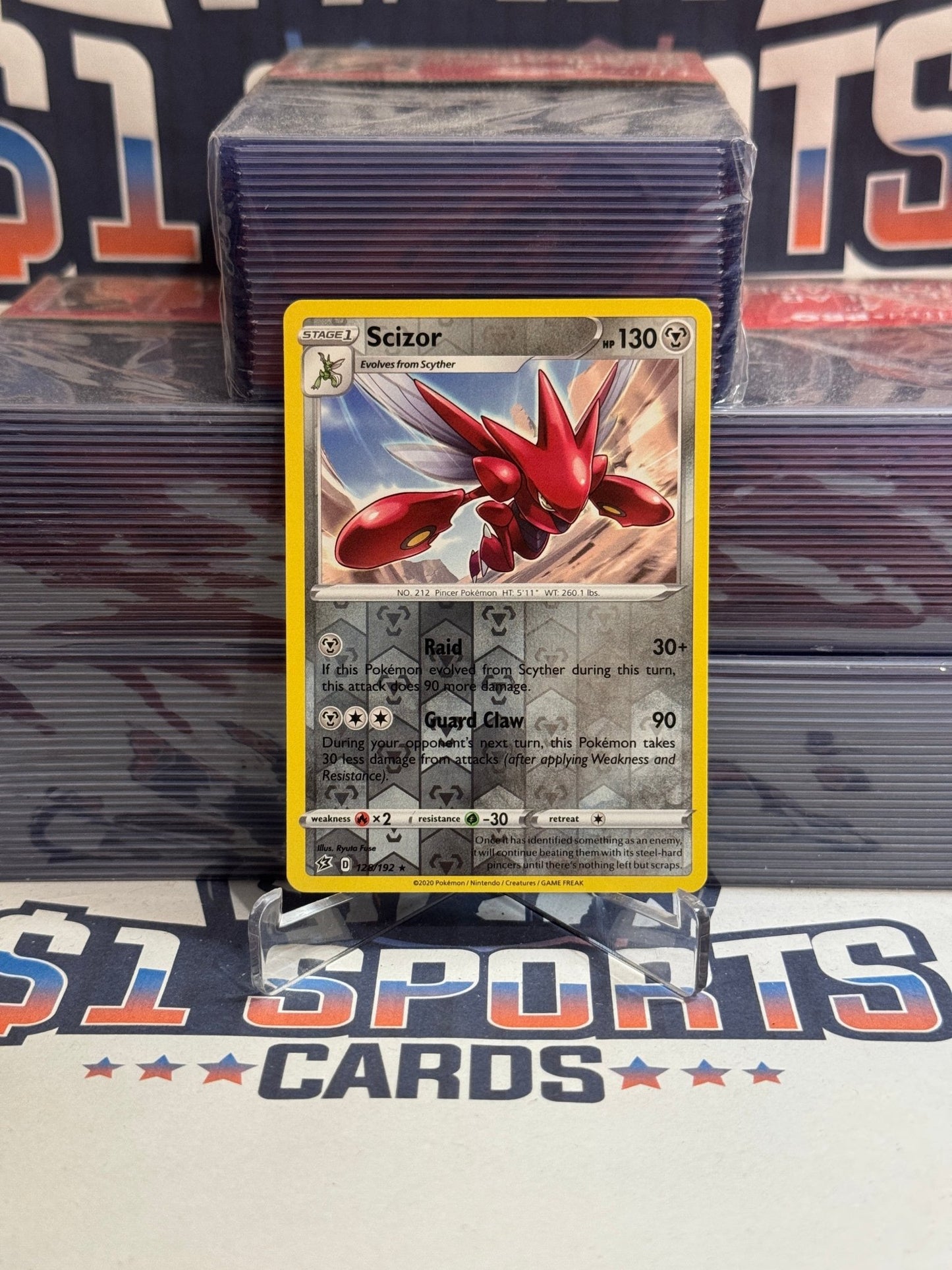 Pokemon TCG: Rebel Clash - Scizor (Reverse Holo, Rare) #128