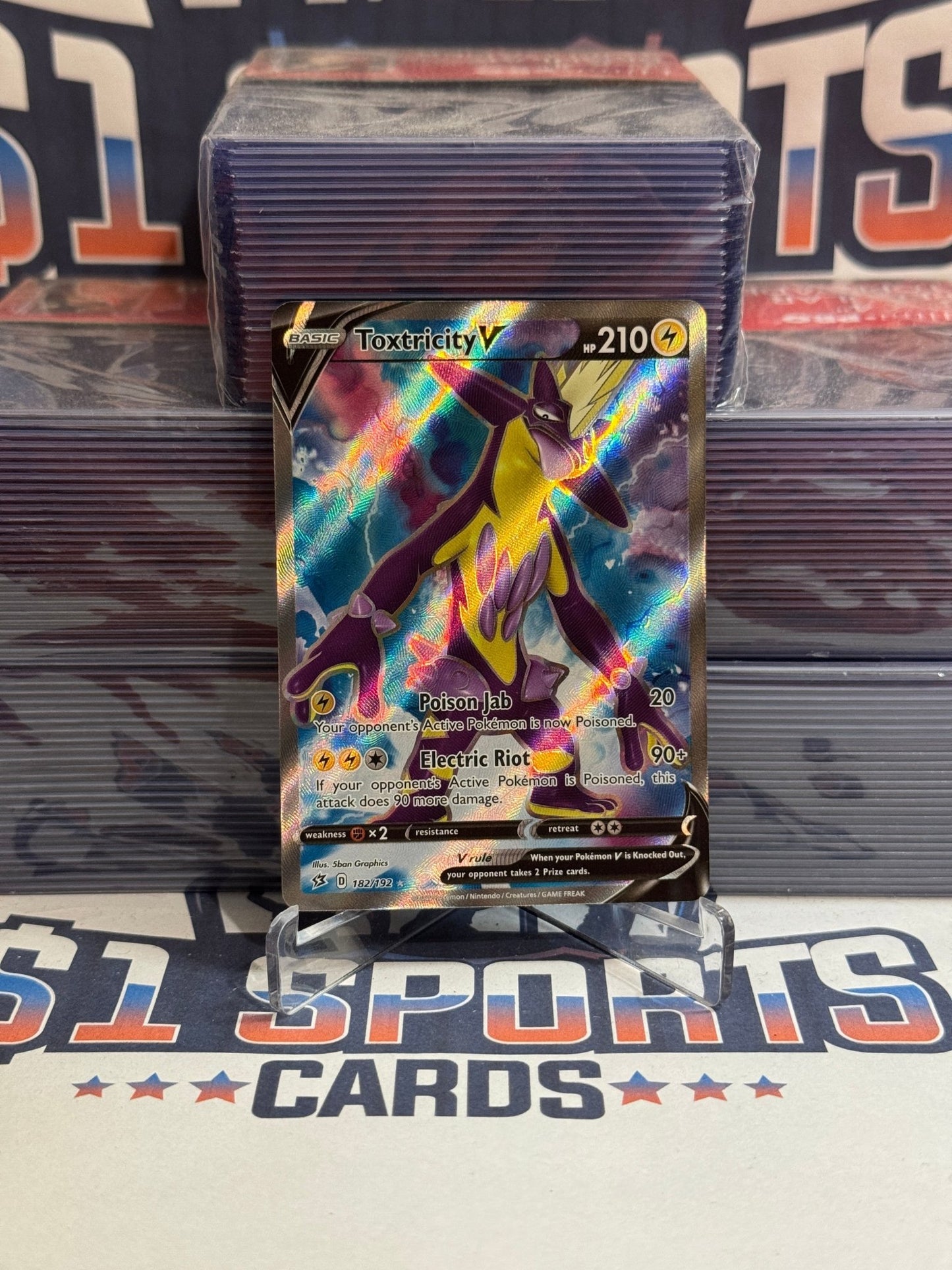 Pokemon TCG: Rebel Clash - Toxtricity V (Full Art, Ultra Rare) #182