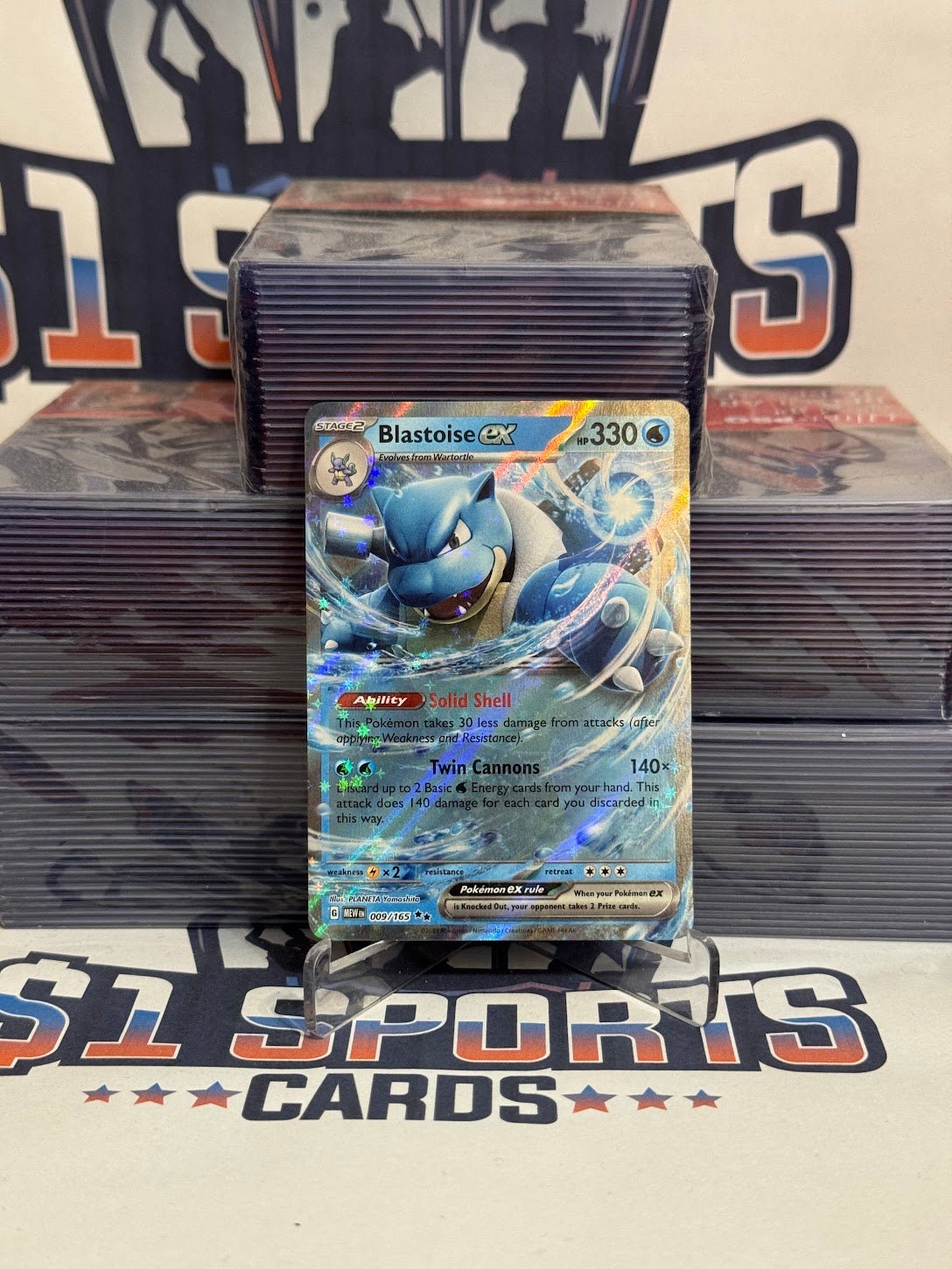 Pokemon TCG: Scarlet & Violet 151 - Blastoise EX (Double Rare) #9