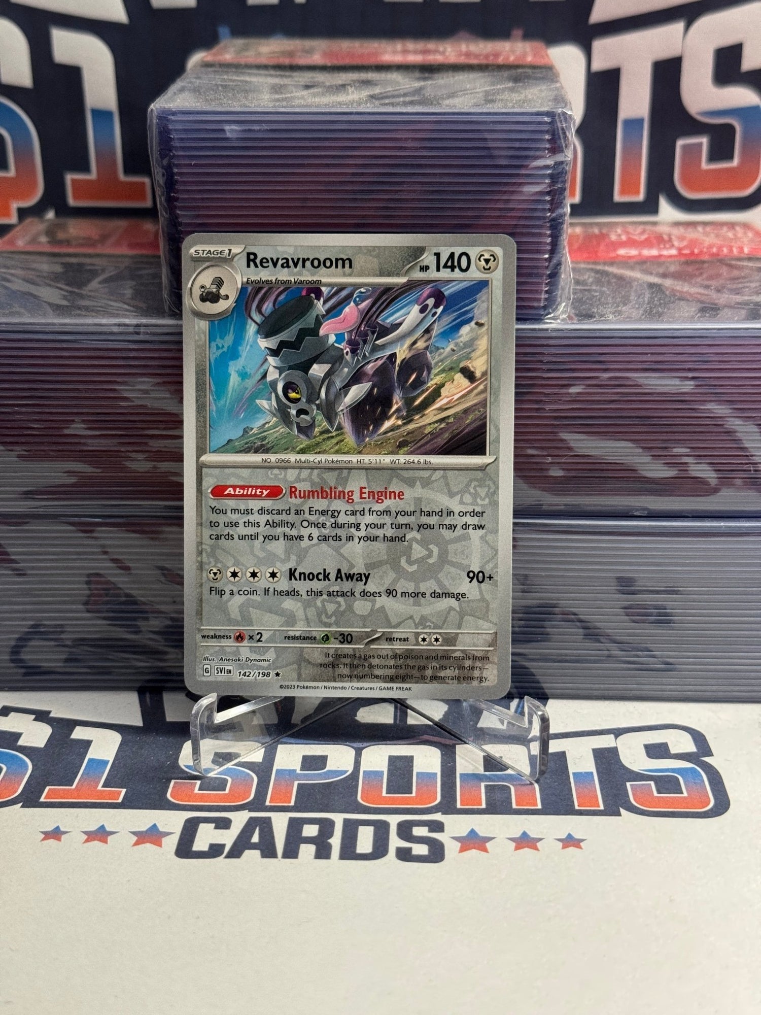 Pokemon TCG: Scarlet & Violet - Revavroom (Reverse Holo, Rare) #142