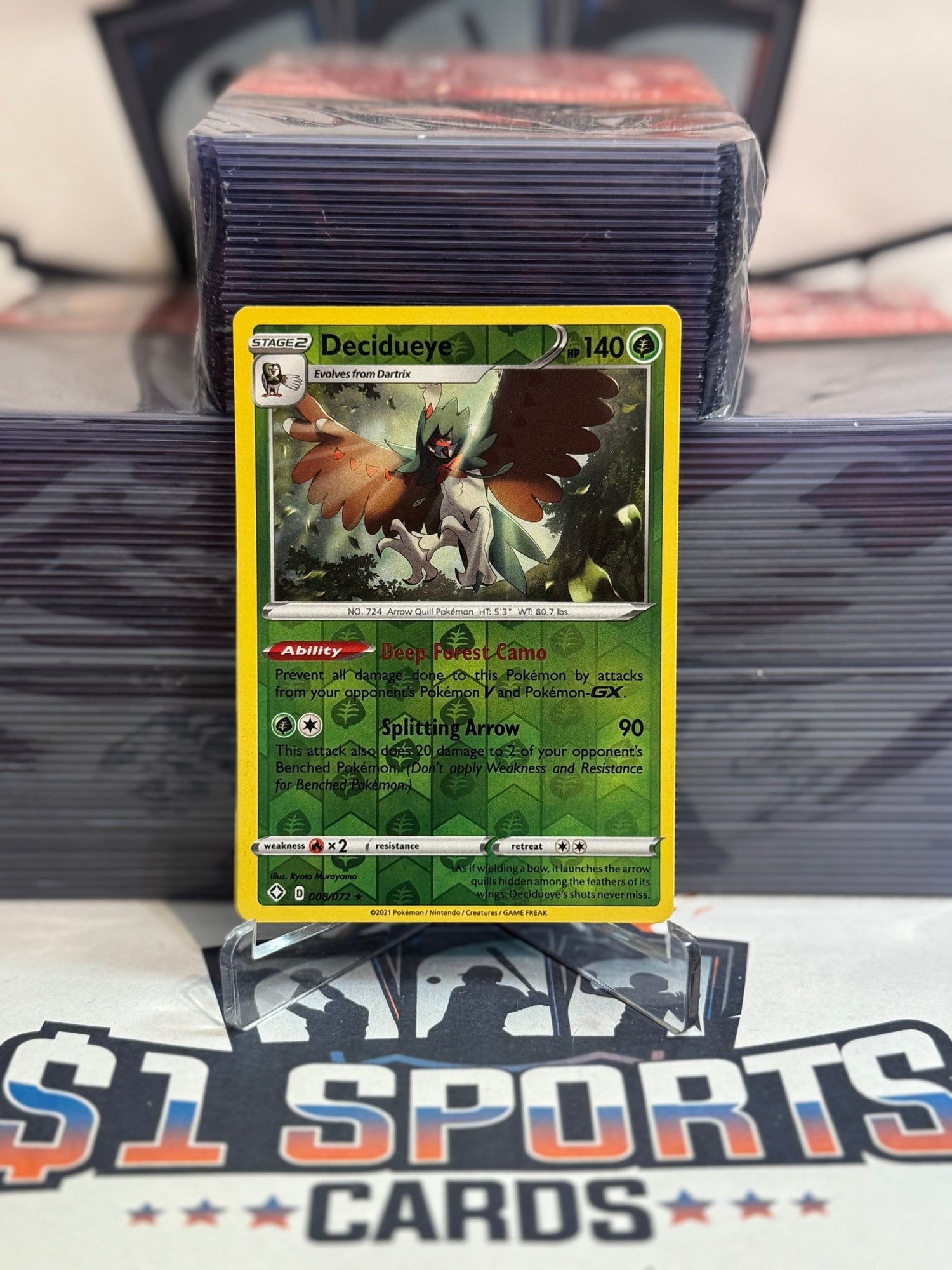 Pokemon TCG: Shining Fates - Decidueye (Reverse Holo, Rare) #8