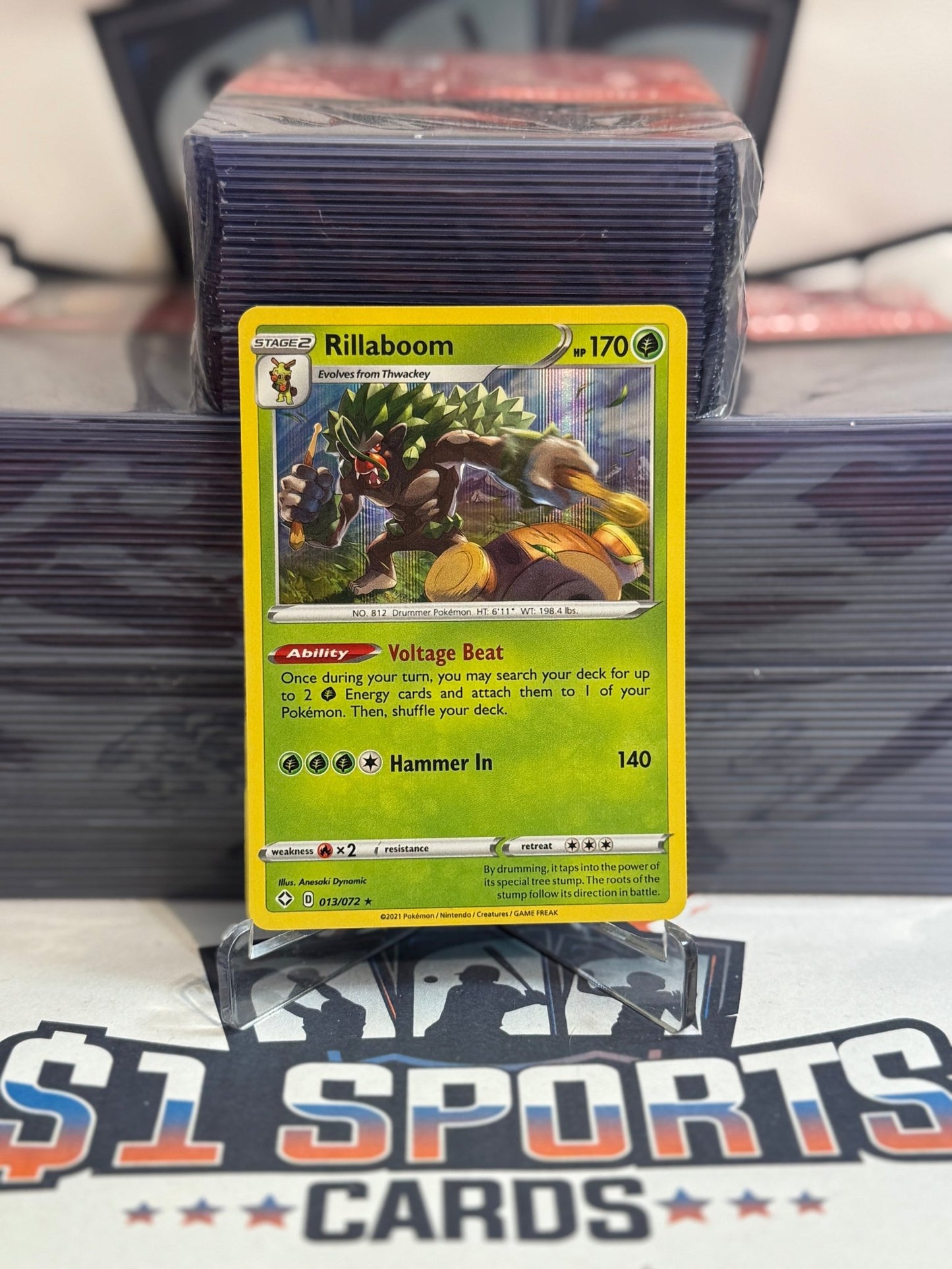 Pokemon TCG: Shining Fates - Rillaboom (Holo, Rare) #13