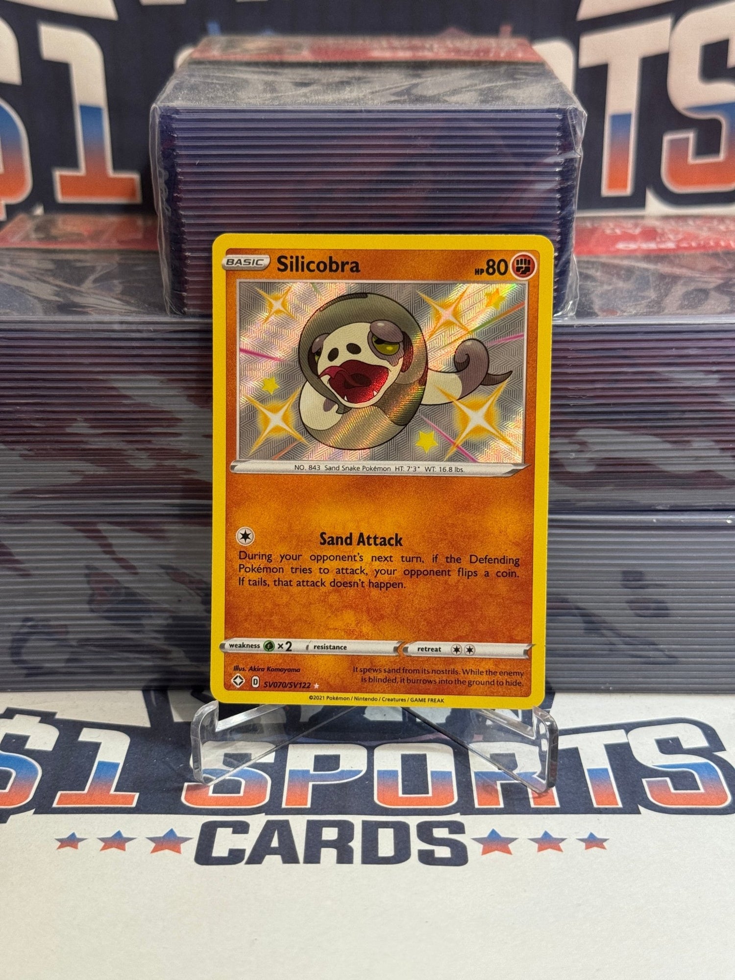 Pokemon TCG: Shining Fates: Shiny Vault - Silicobra (Shiny Holo Rare) #SV070