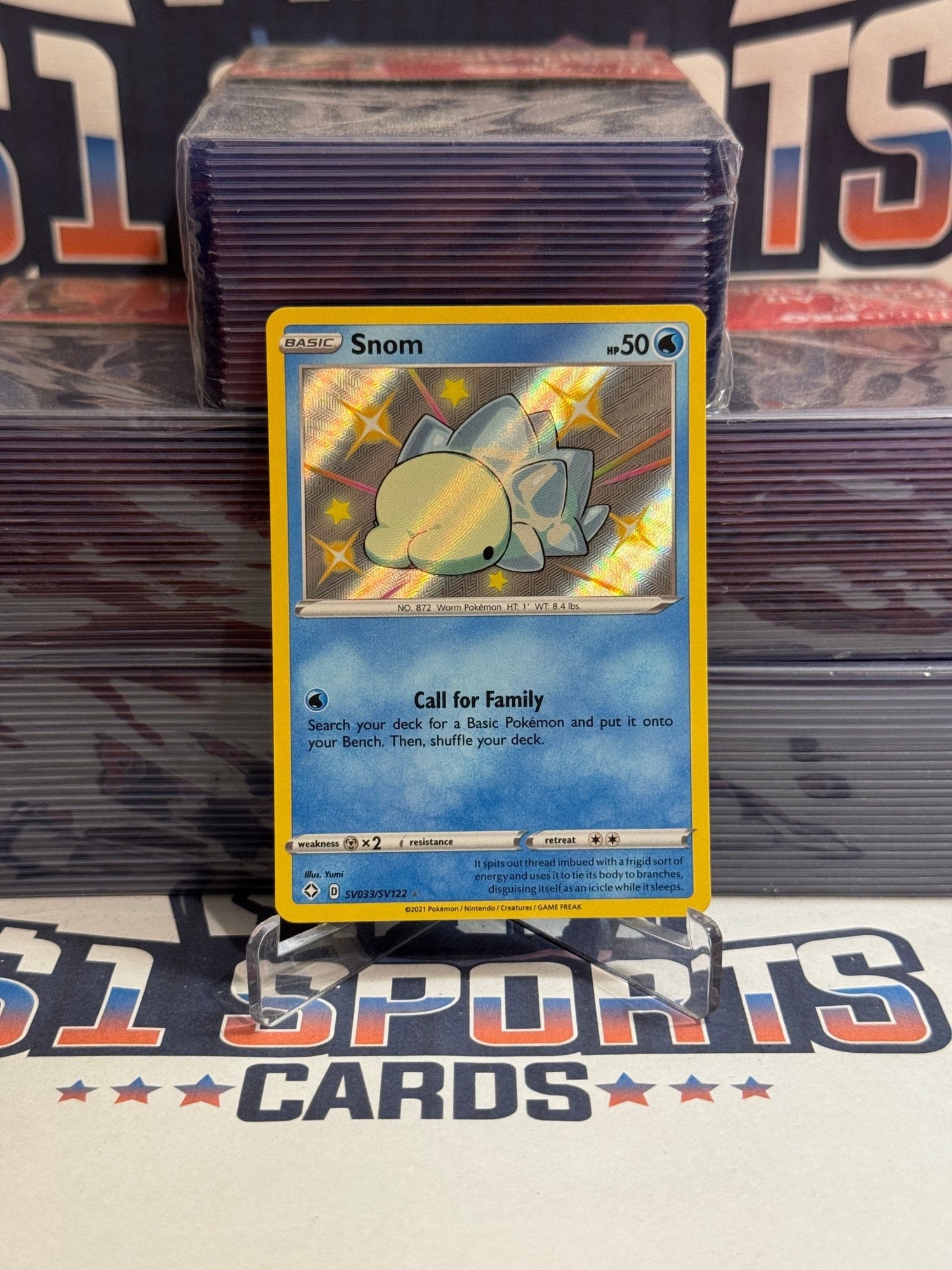 Pokemon TCG: Shining Fates: Shiny Vault - Snom (Shiny Holo Rare) #SV033