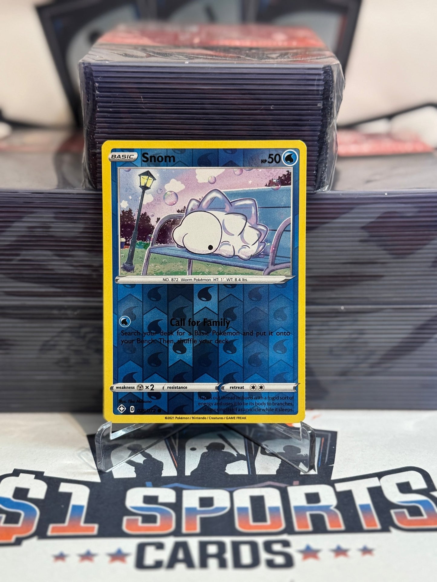 Pokemon TCG: Shining Fates - Snom (Reverse Holo, Rare) #29