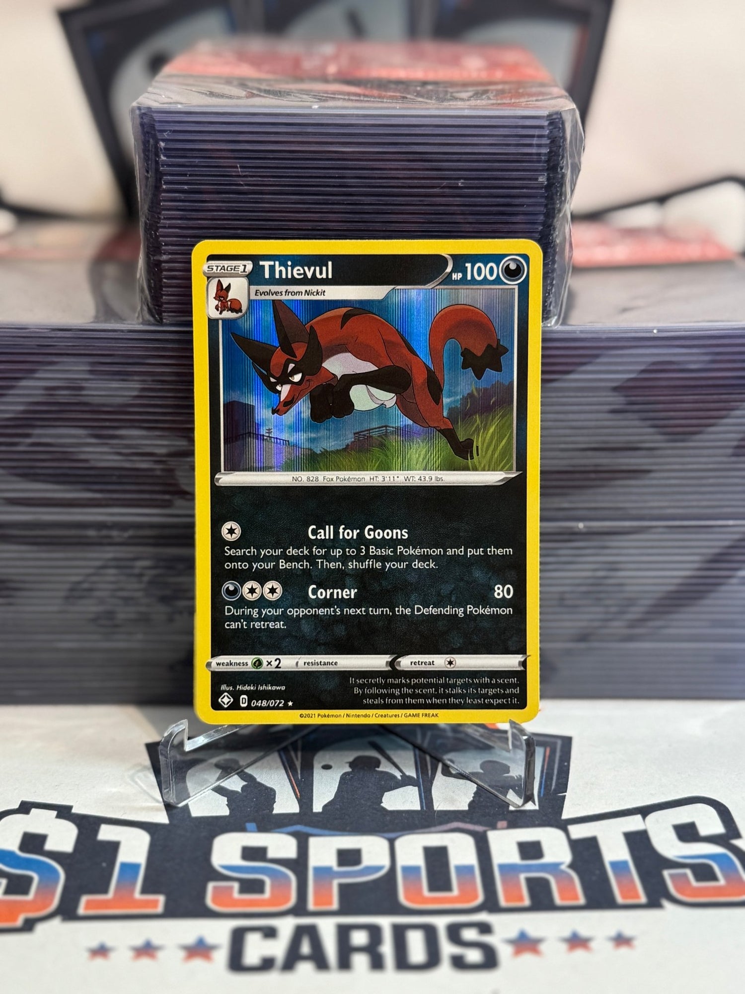 Pokemon TCG: Shining Fates - Thievul (Holo, Rare) #48