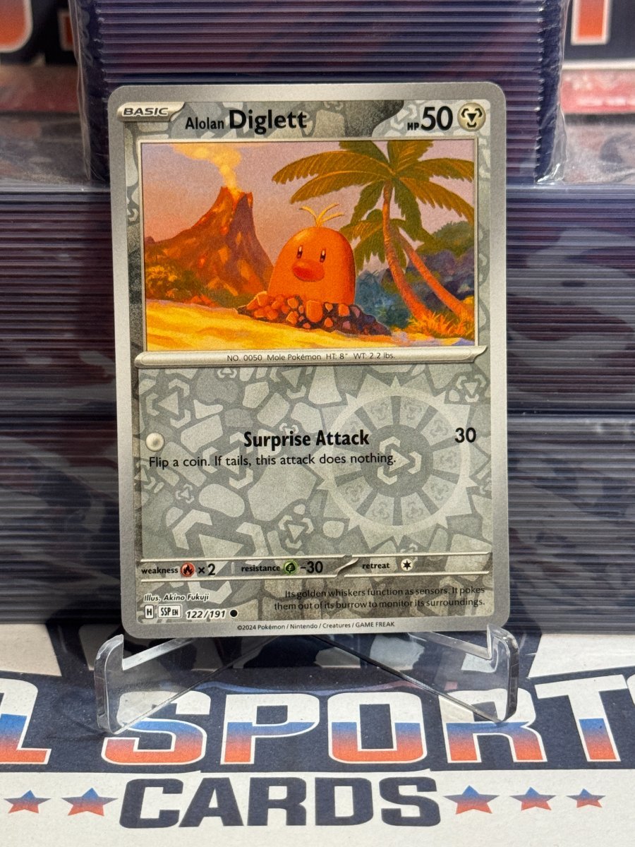 Pokemon TCG: Surging Sparks - Alolan Diglett (Reverse Holo, Common) 122
