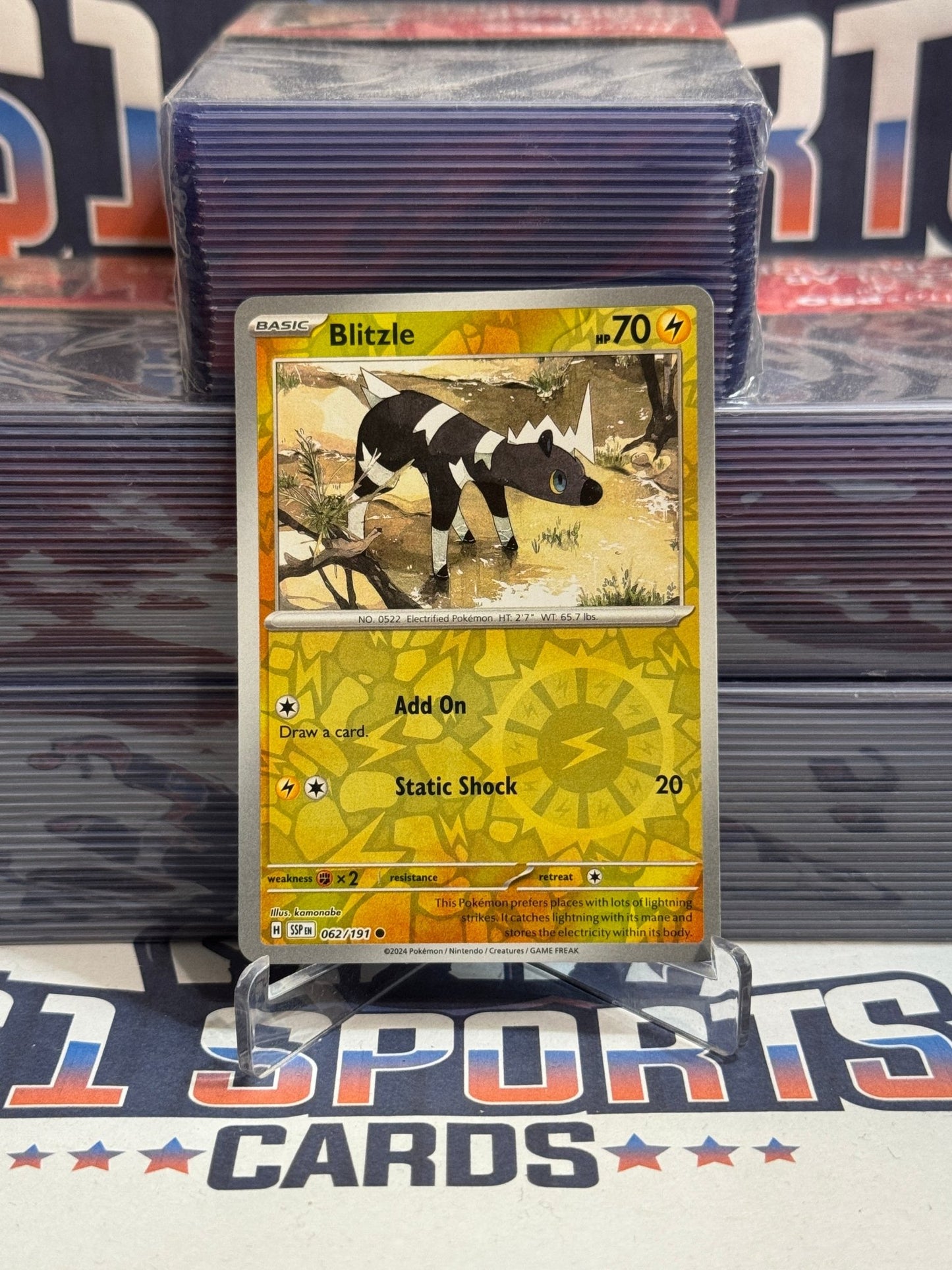 Pokemon TCG: Surging Sparks - Blitzle (Reverse Holo, Common) #62