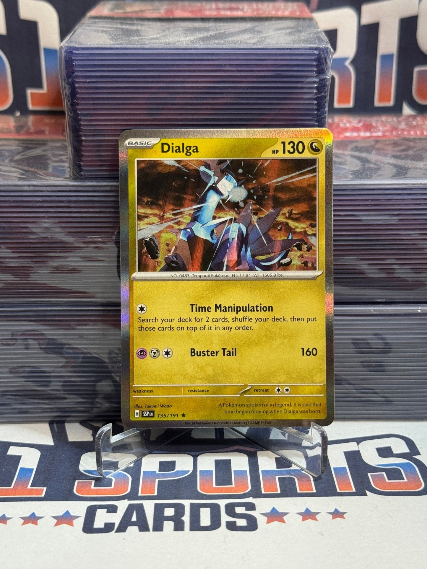 Pokemon TCG: Surging Sparks - Dialga (Holo, Rare) #135