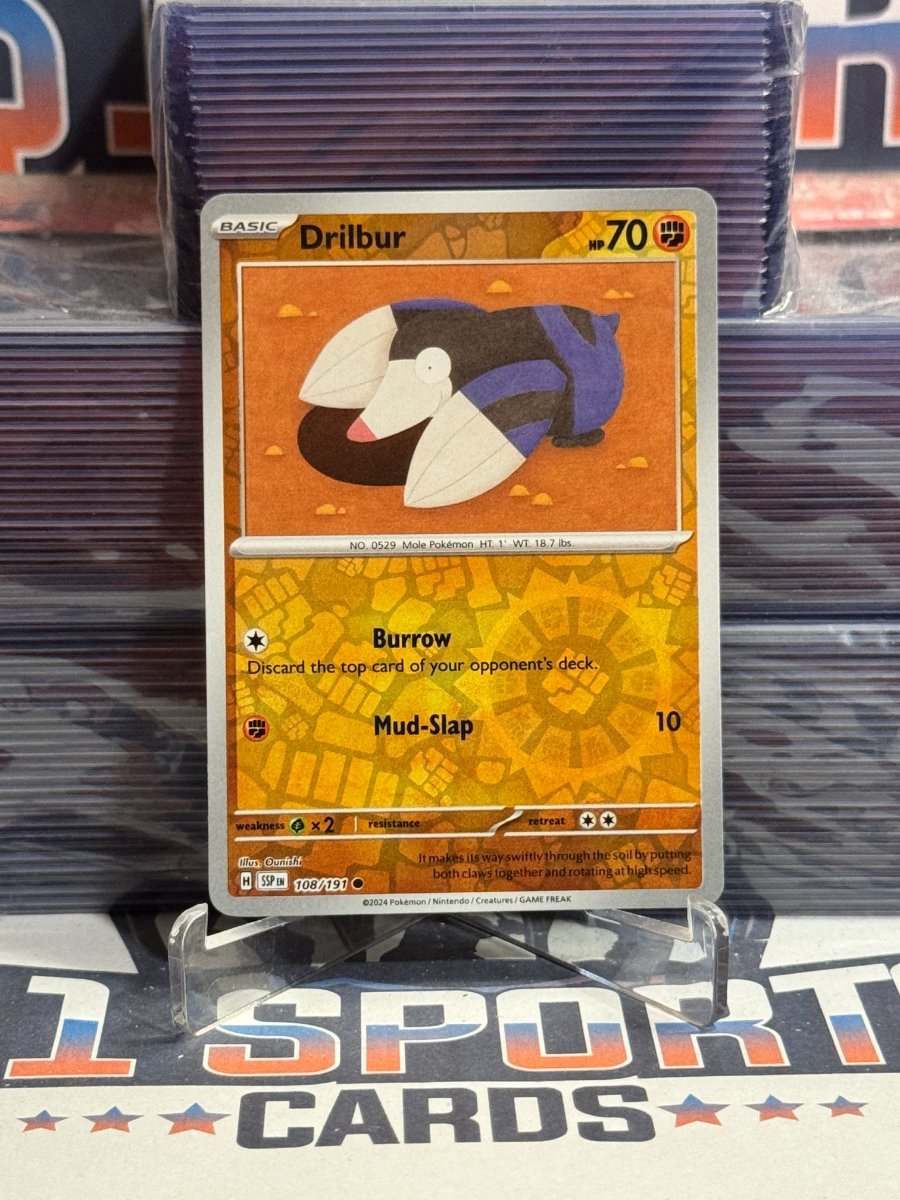 Pokemon TCG: Surging Sparks - Drillbur (Reverse Holo, Common) 108