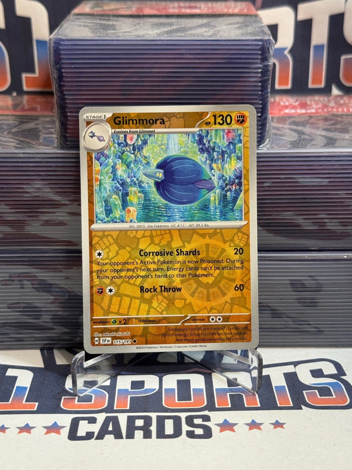 Pokemon TCG: Surging Sparks - Glimmora (Reverse Holo, Common) #115