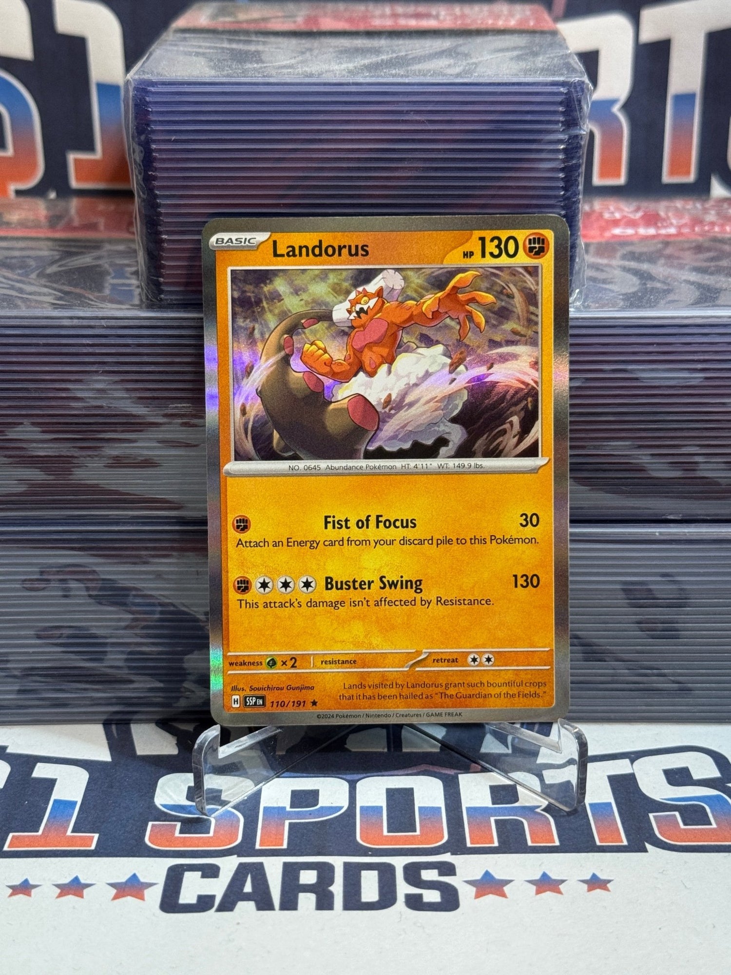 Pokemon TCG: Surging Sparks - Landorus (Holo, Rare) #110