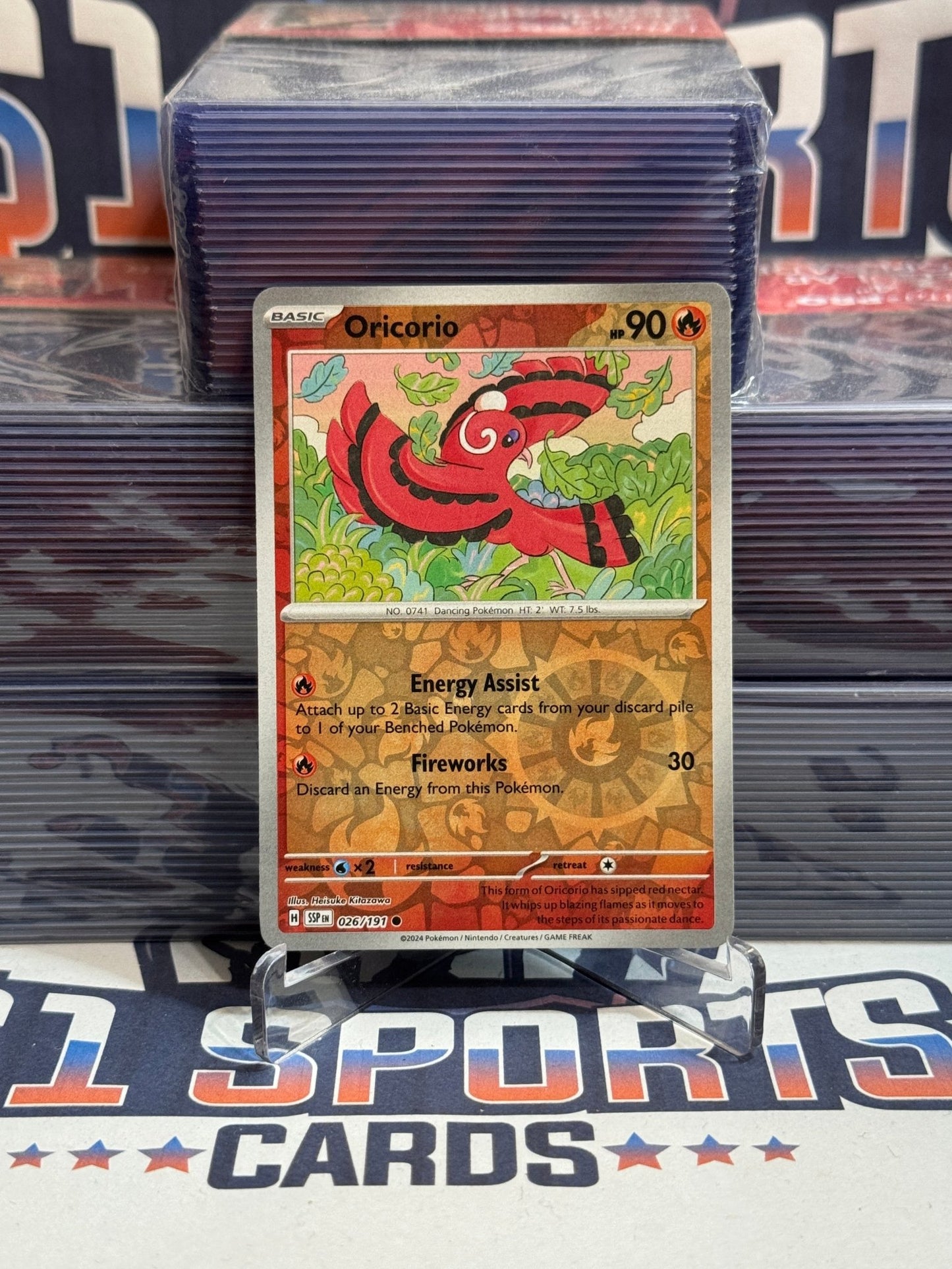 Pokemon TCG: Surging Sparks - Oricorio (Reverse Holo, Common) #26