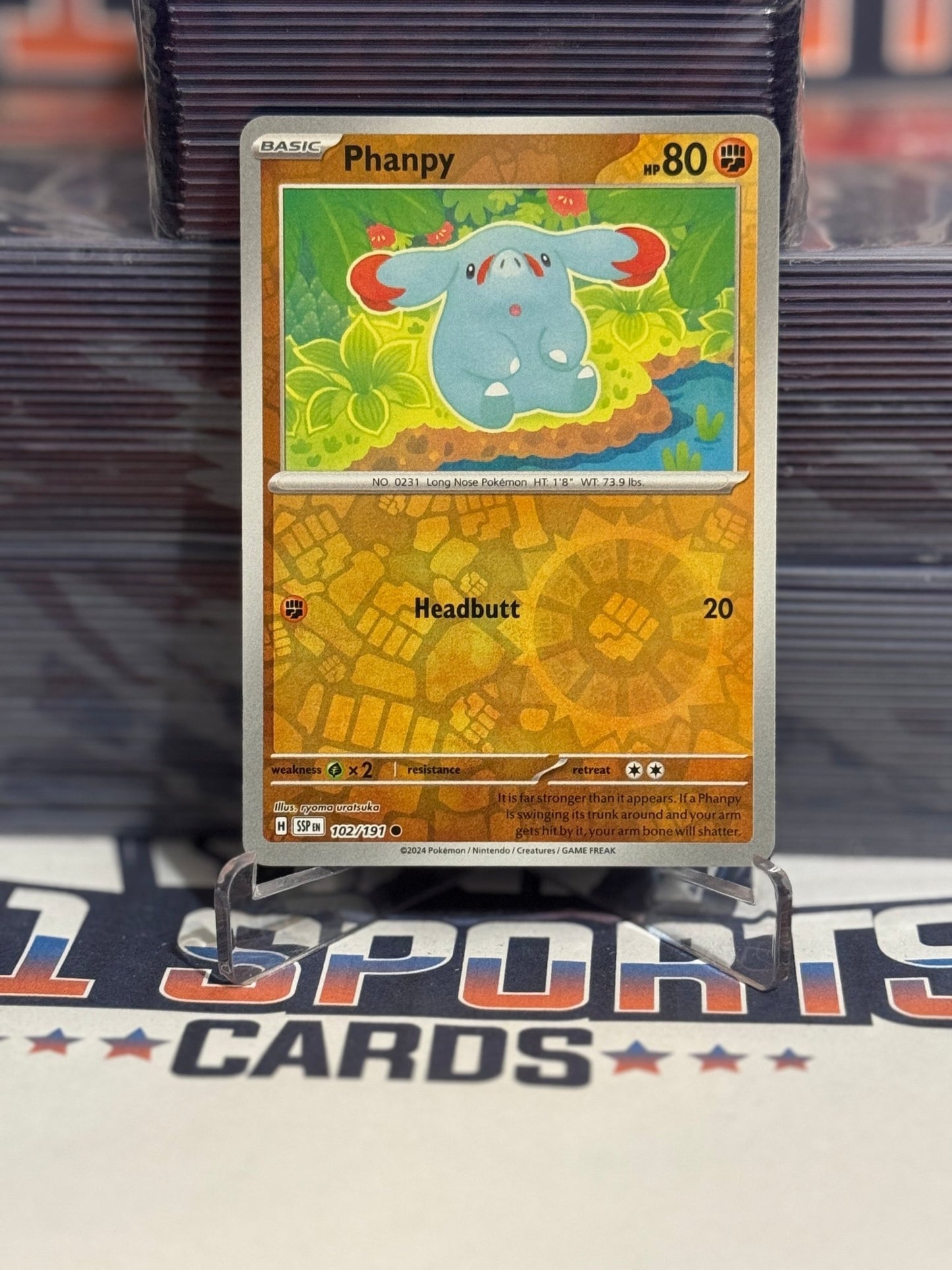 Pokemon TCG: Surging Sparks - Phanpy (Reverse Holo, Common) #102