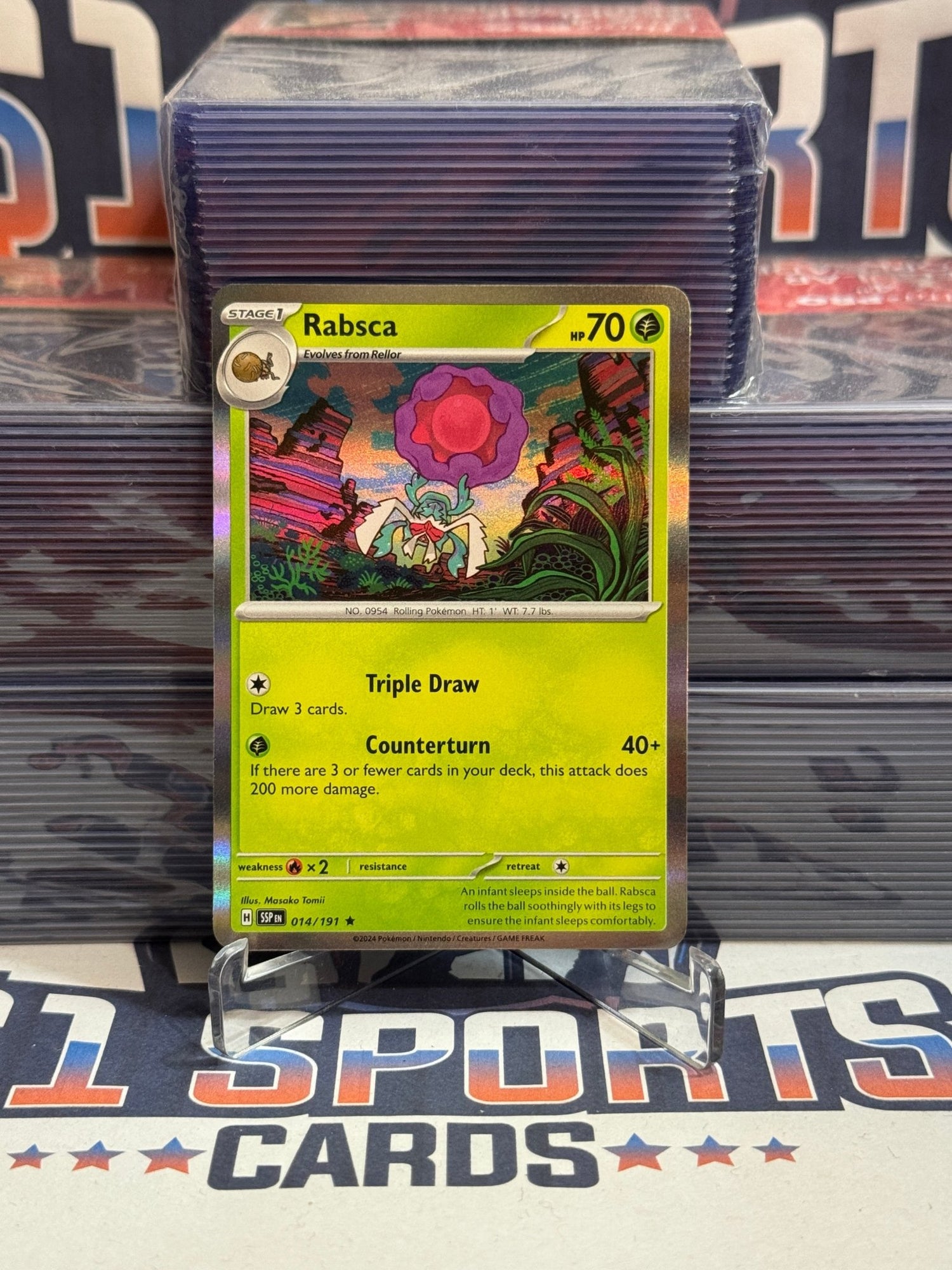 Pokemon TCG: Surging Sparks - Rabsca (Holo, Rare) #14