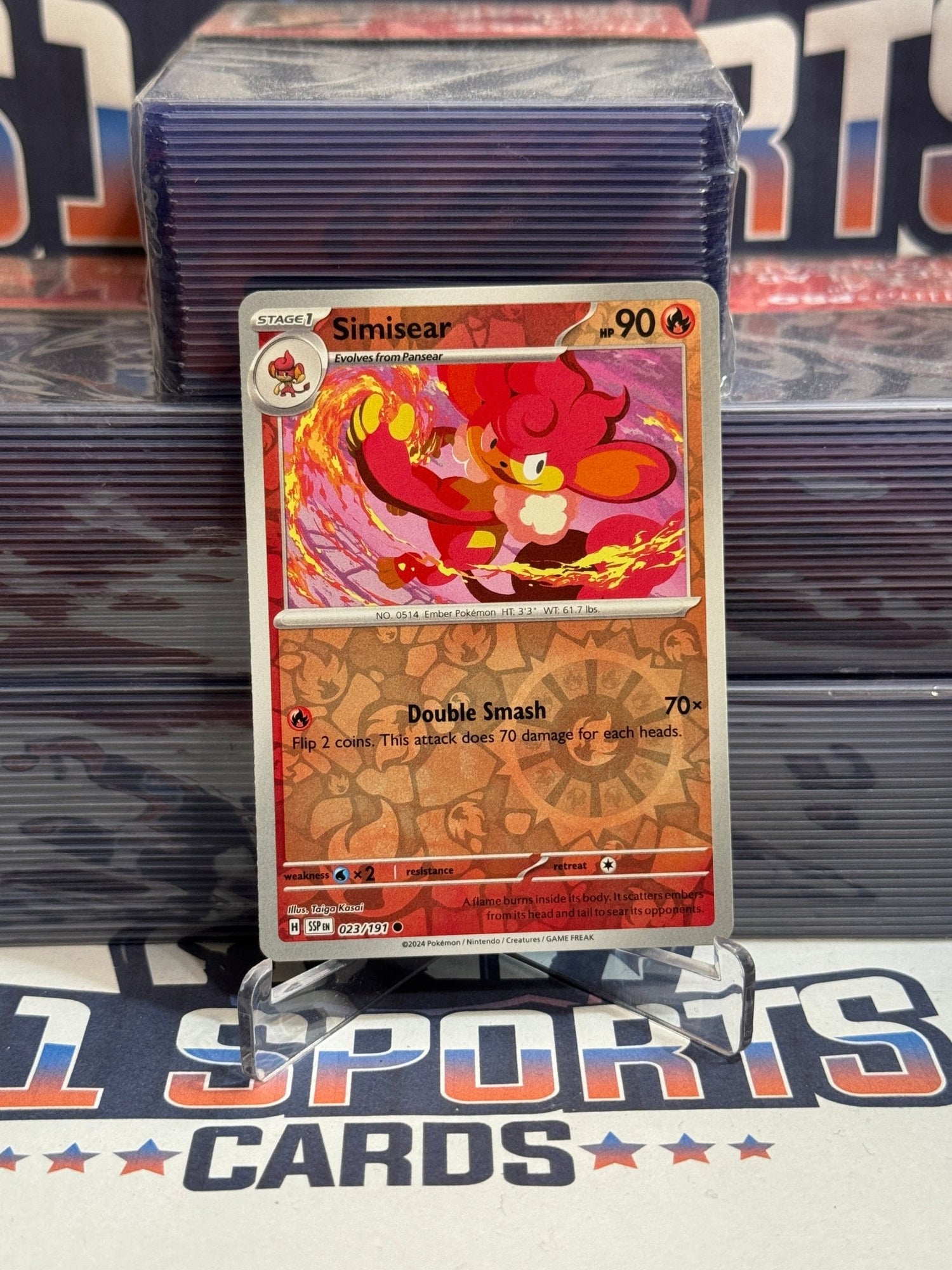 Pokemon TCG: Surging Sparks - Simisear (Reverse Holo, Common) #23