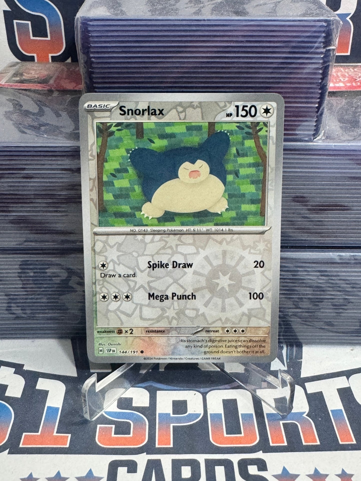 Pokemon TCG: Surging Sparks - Snorlax (Reverse Holo, Common) 144