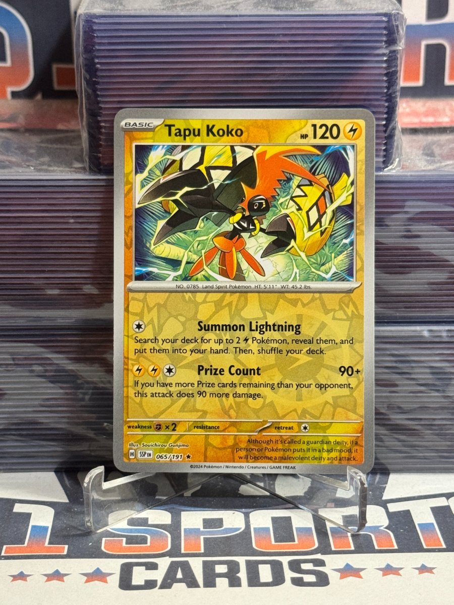 Pokemon TCG: Surging Sparks - Tapu Koko (Reverse Holo, Rare) 65