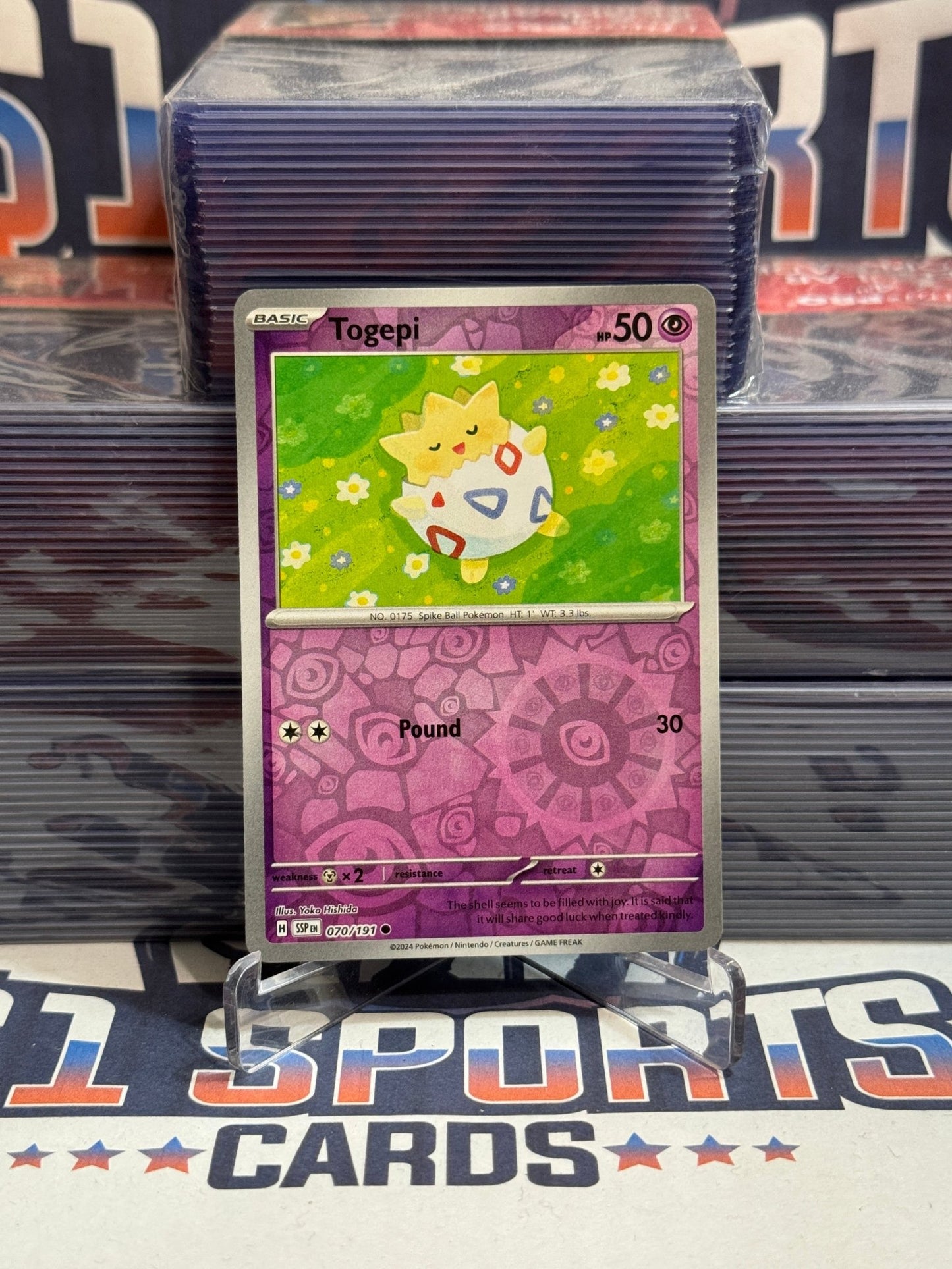 Pokemon TCG: Surging Sparks - Togepi (Reverse Holo, Common) #70