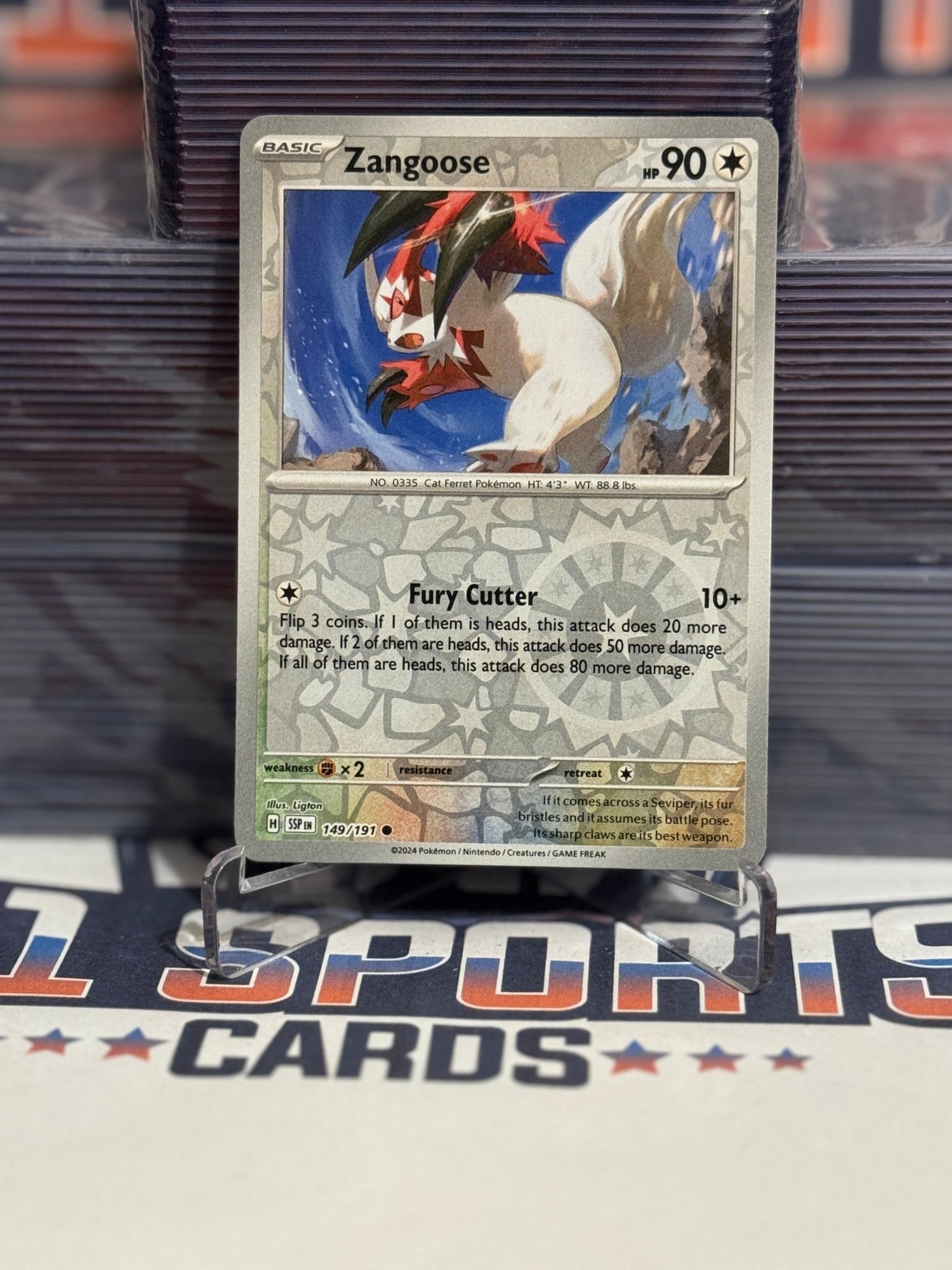 Pokemon TCG: Surging Sparks - Zangoose (Reverse Holo, Common) #149