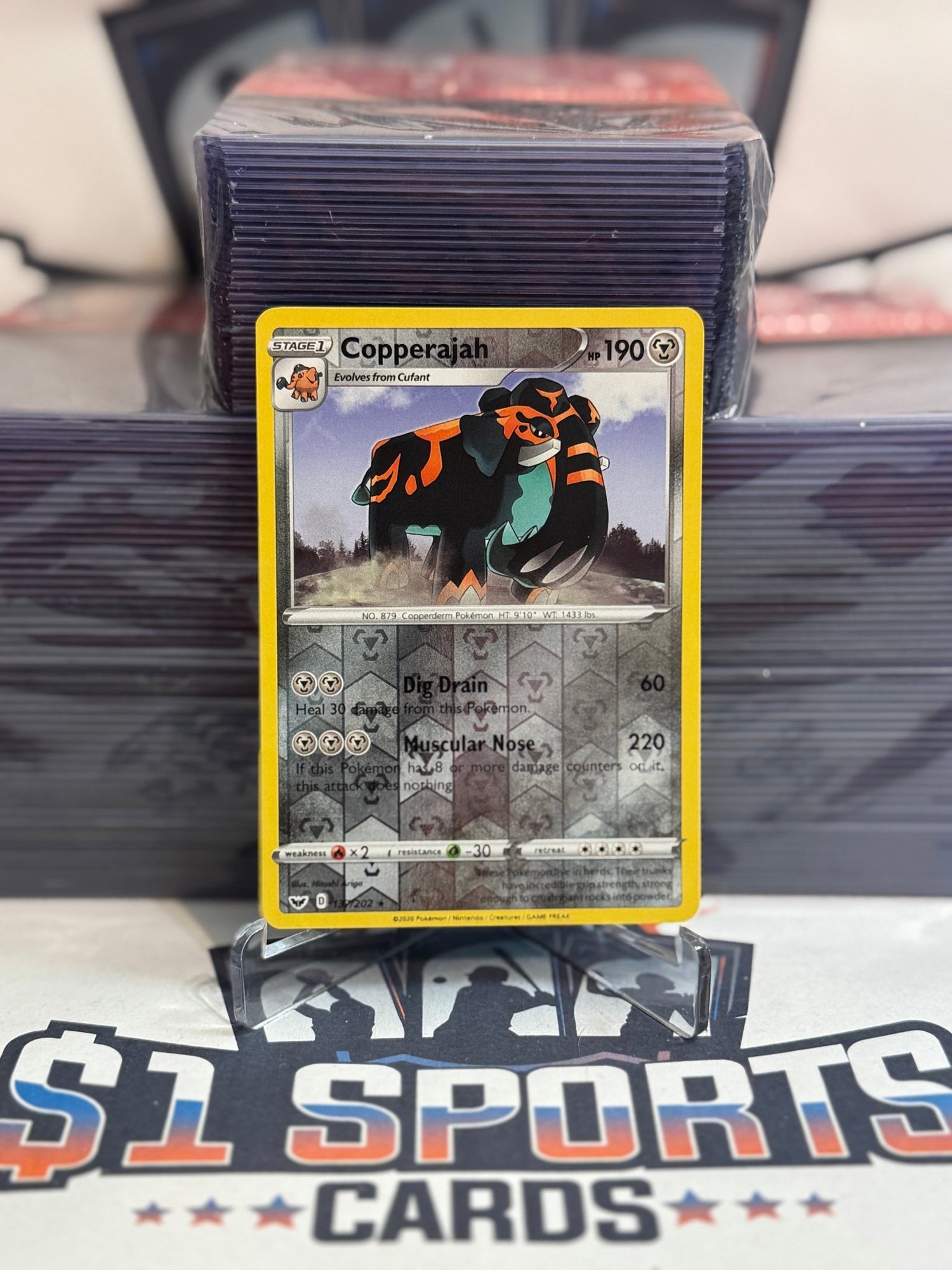 Pokemon TCG: Sword & Shield - Copperajah (Reverse Holo, Rare) #137