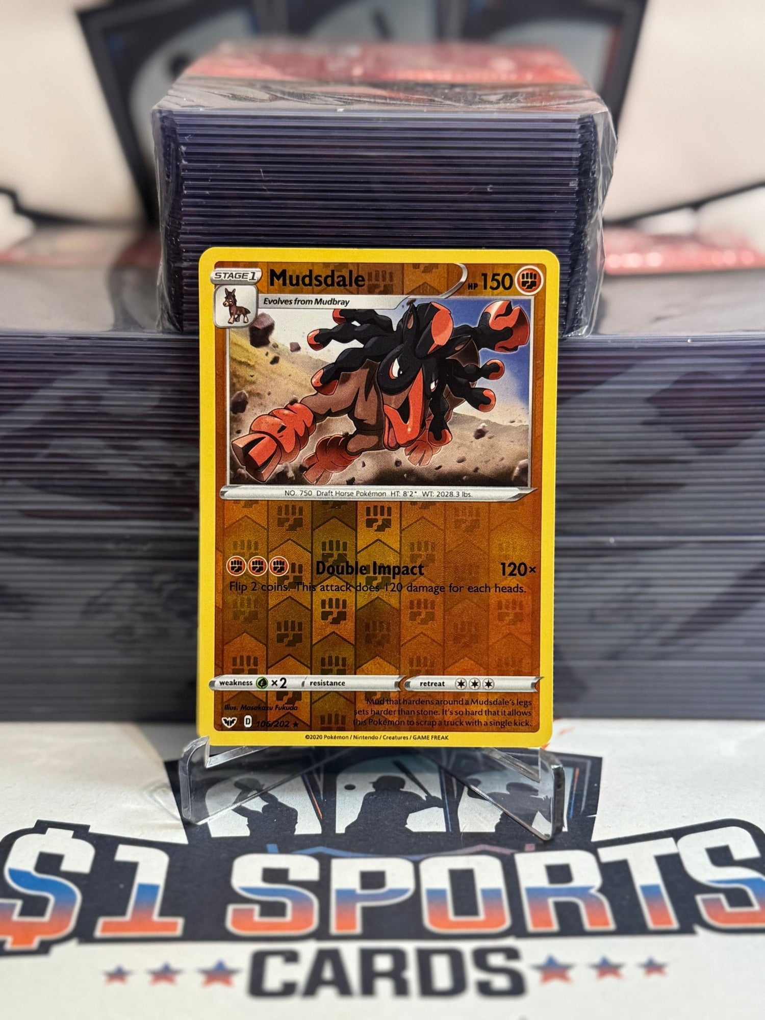 Pokemon TCG: Sword & Shield - Mudsdale (Reverse Holo, Rare) #106