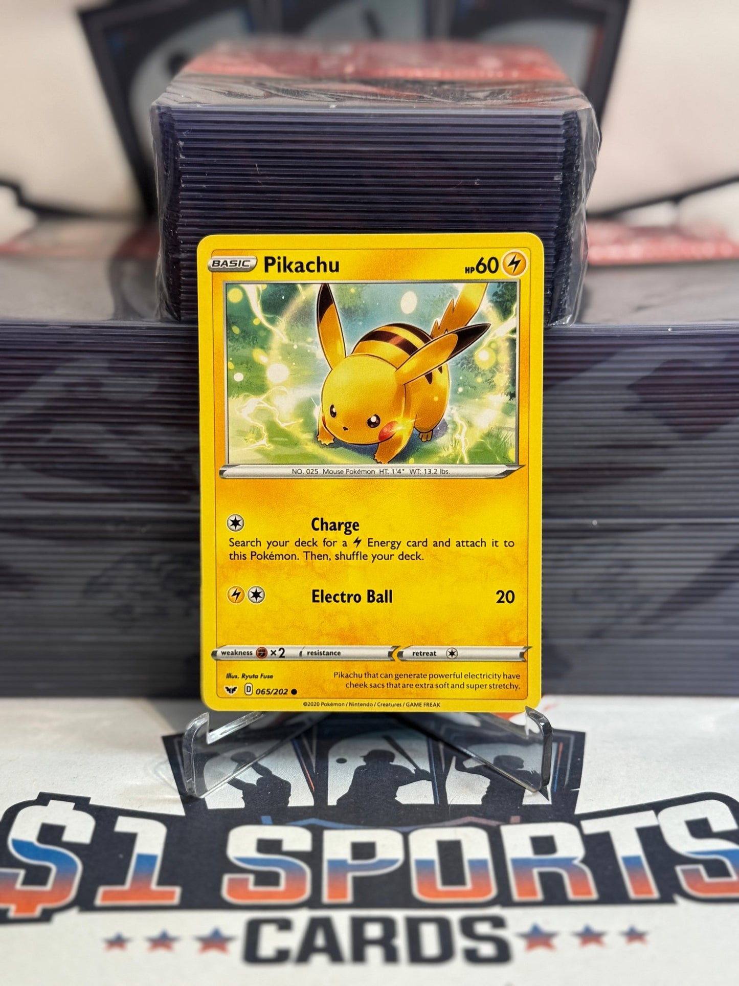 Pokemon TCG: Sword & Shield - Pikachu (Common) #65