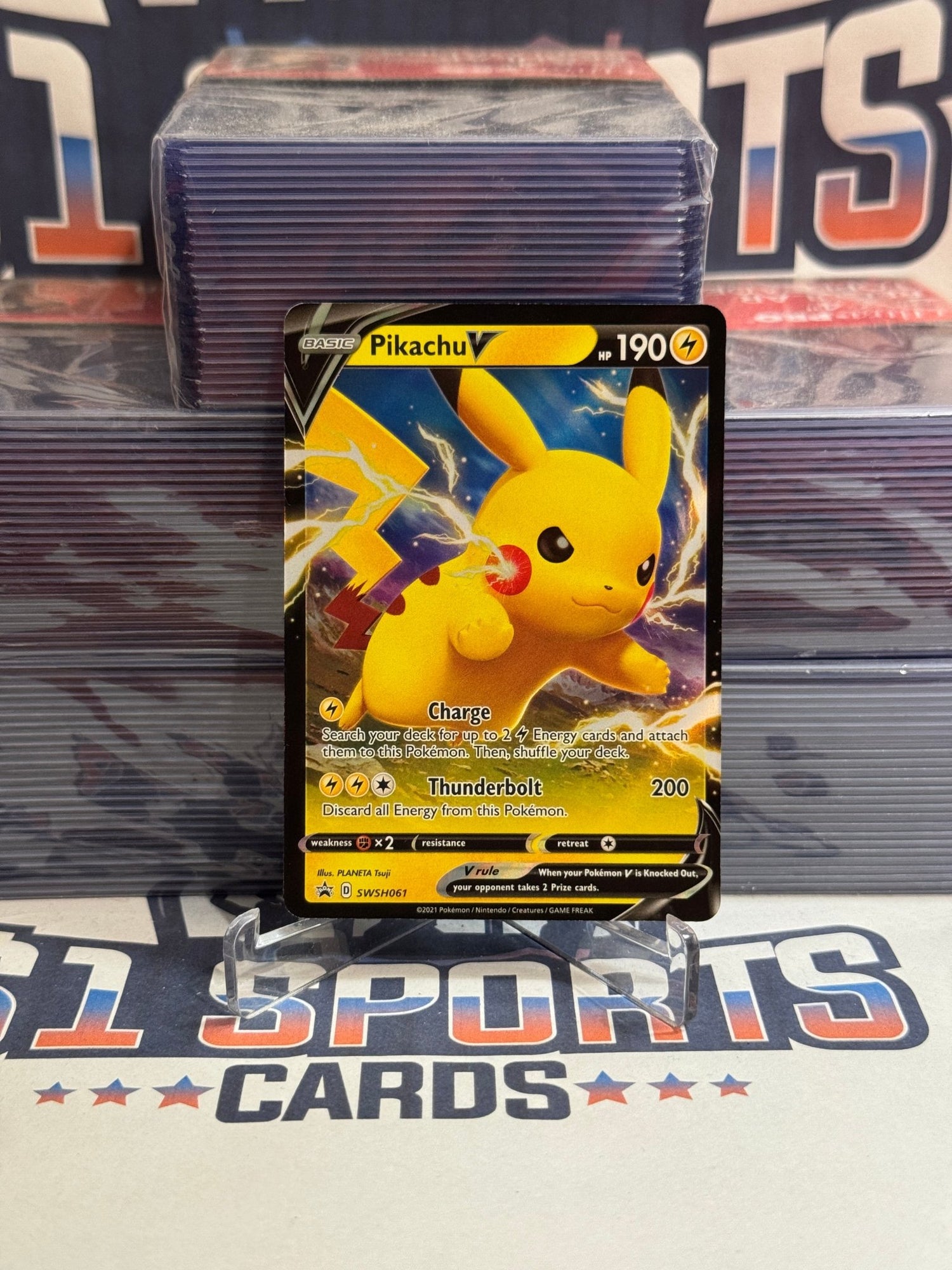 Pokemon TCG: Sword & Shield - Pikachu V (Ultra Rare) #SWSH061