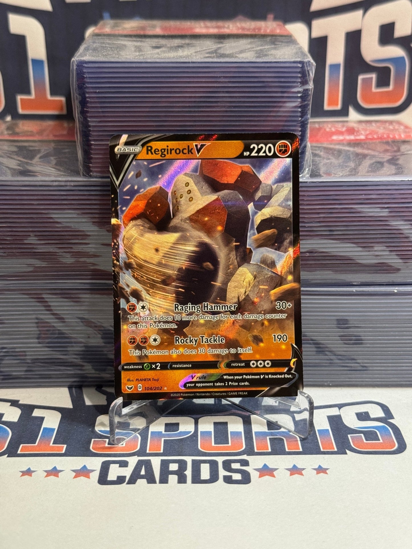 Pokemon TCG: Sword & Shield - Regirock V (Ultra Rare) #104