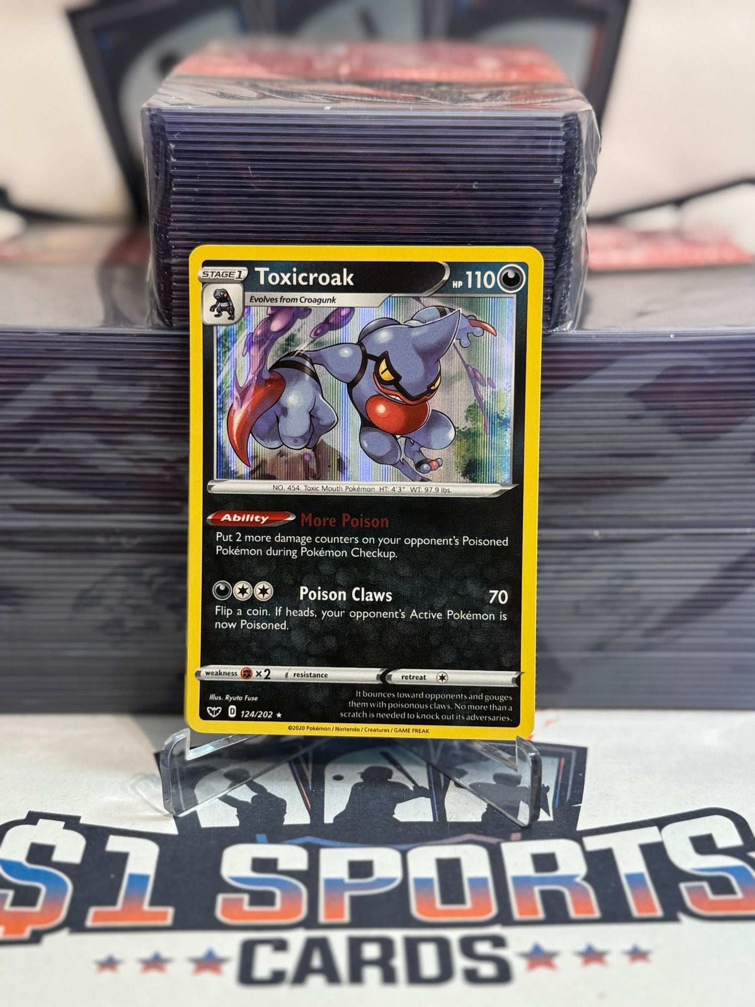 Pokemon TCG: Sword & Shield - Toxicroak (Holo, Rare) #124